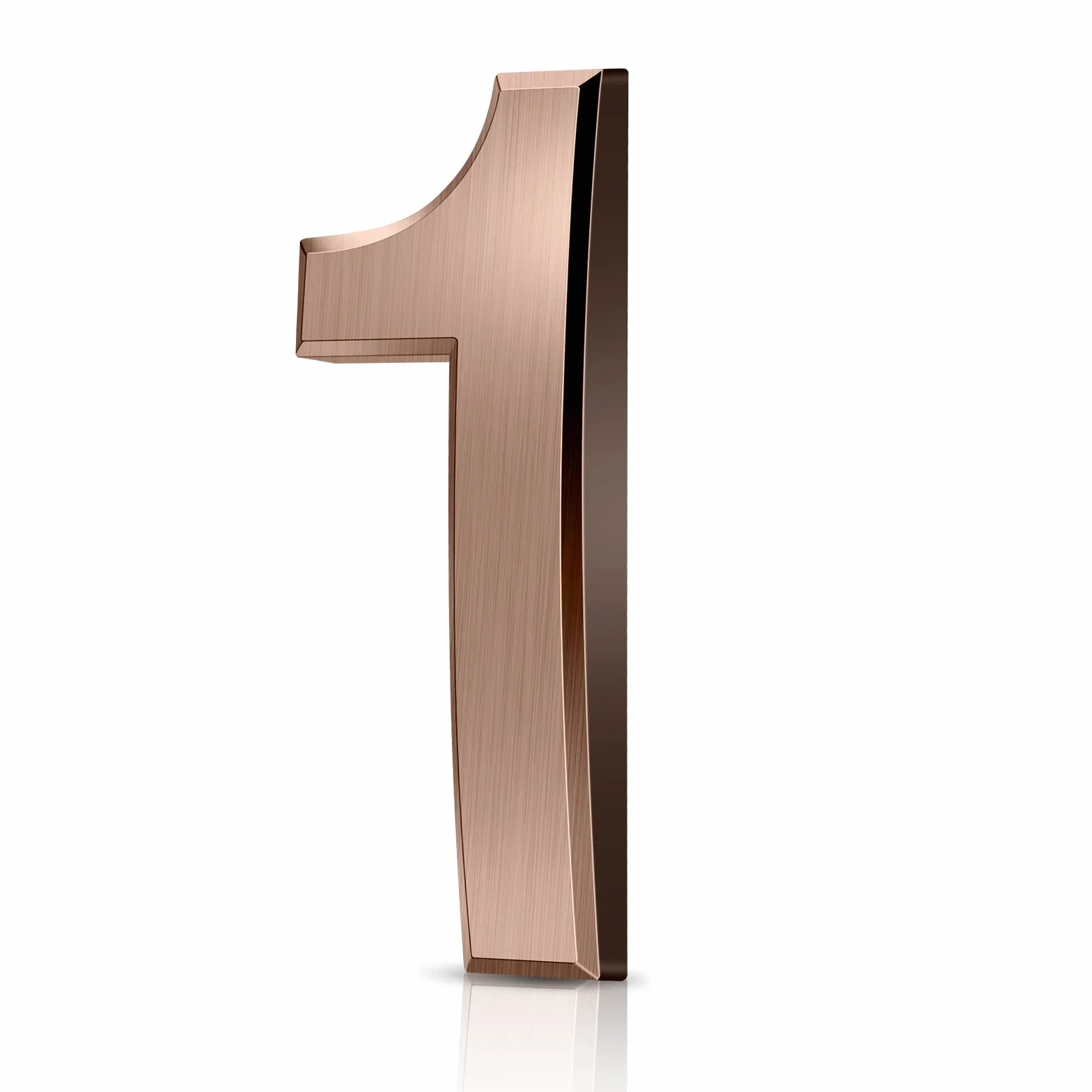 Vicloon Numery skrzynek pocztowych samoprzylepne, 7,8 cm 3D numery skrzynki pocztowej, wodoodporne, numery drzwi, numery domów, naklejki z numerami ulicznymi, do domu, skrzynki pocztowej, mieszkania, hotelu, dziedzińca, kawiarni, brązowe, 1