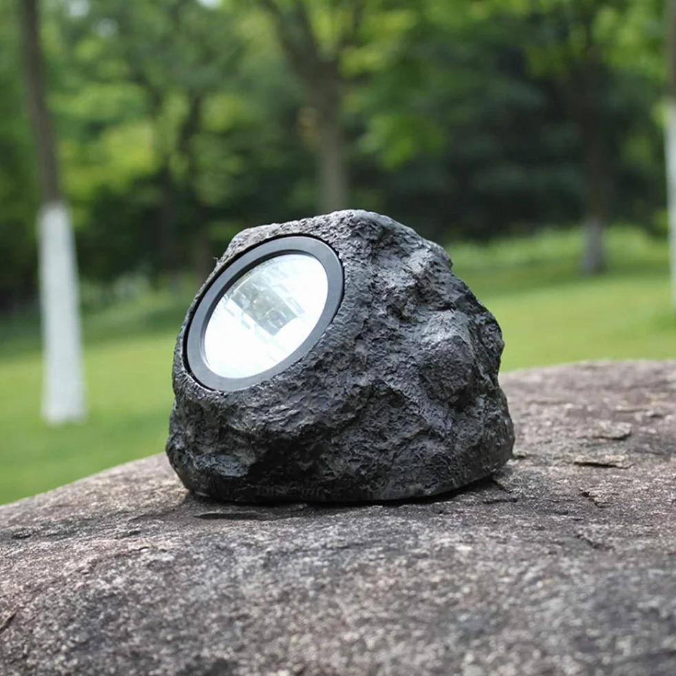 Solar Rock Lights Outdoor, Glow in the Dark Rocks 12x15cm Lights Dekoracyjne, Słoneczne światła Skalne dla ścieżek, Chodniki, Podwórki, Krajobrazy, Patio