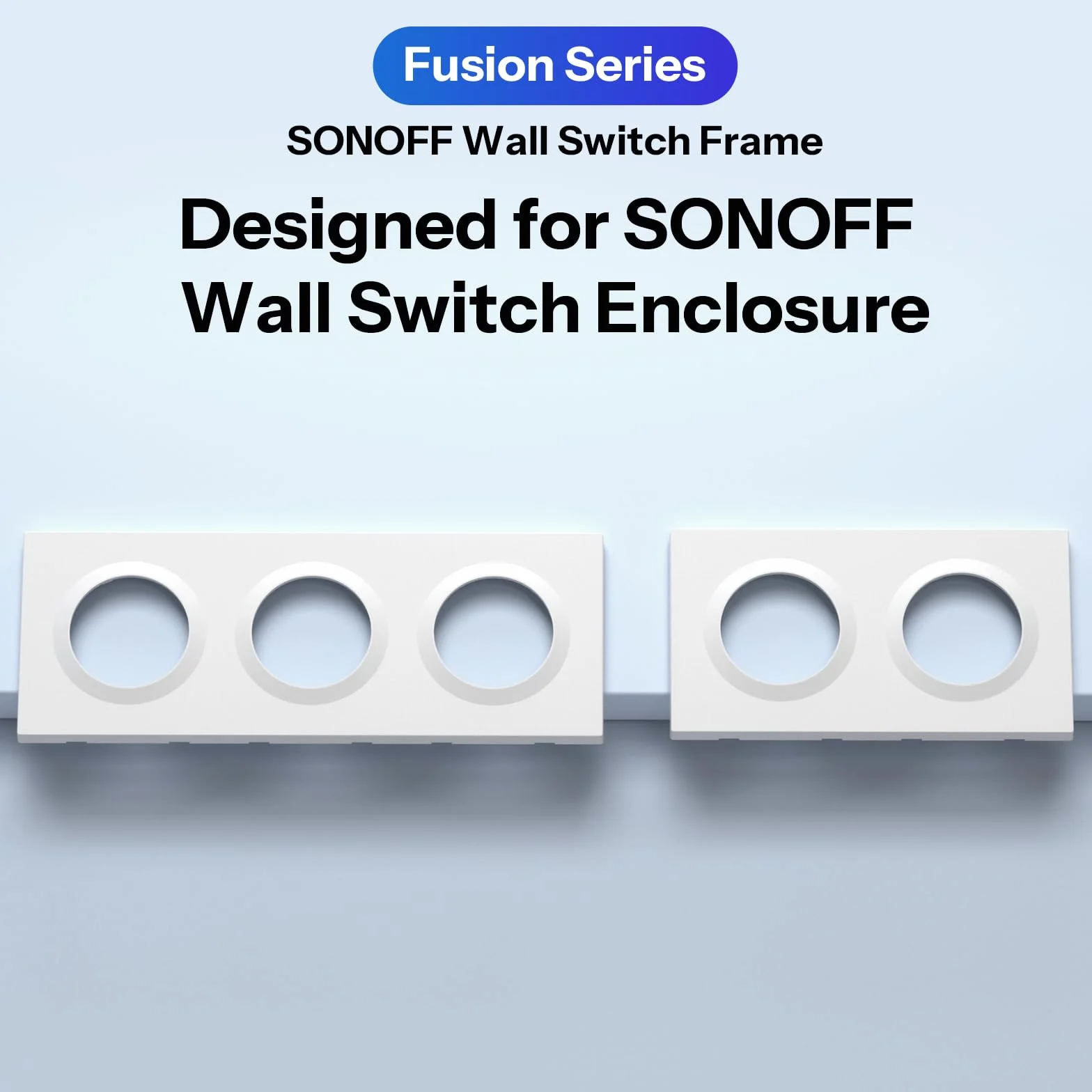 SONOFF Orb EF3G 3-biegowa ramka przełącznika ściennego, kompatybilna z puszkami podtynkowymi, 228×86 mm, biała