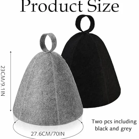 Filcowana czapka do sauny ergonomiczna dla kobiet i mężczyzn