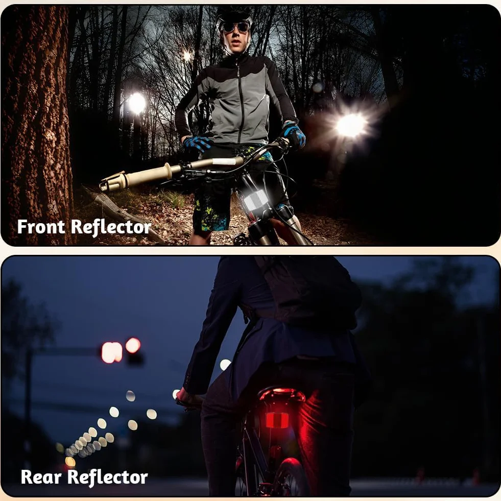 flintronic Reflektory rowerowe z przodu i z tyłu, reflektory na szprychy, do rowerów górskich, motocykli, rowerów elektrycznych
