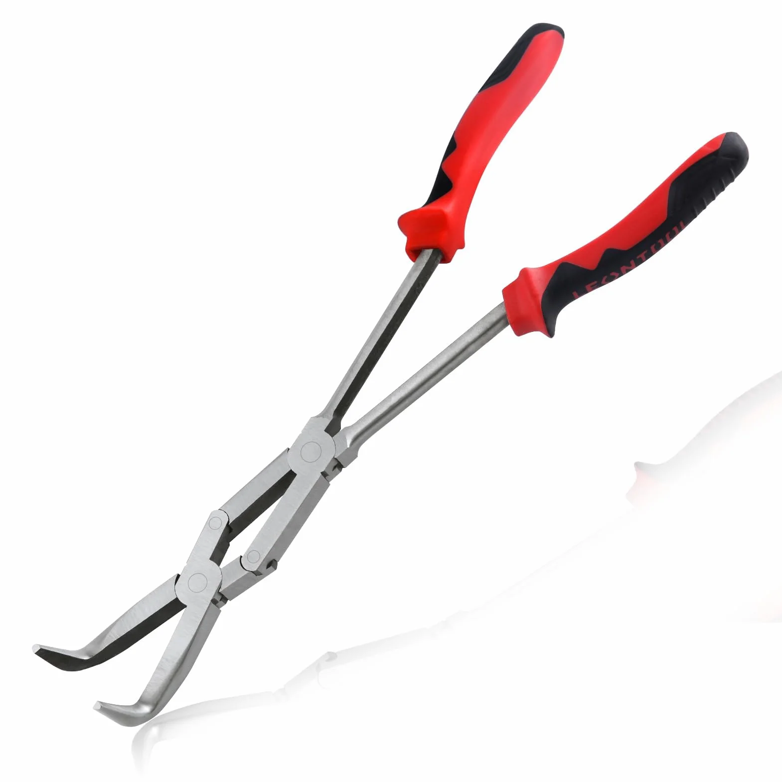 LeonTool 33 cm długi zasięg 90 stopni wygięte szczypce z podwójnym przegubem