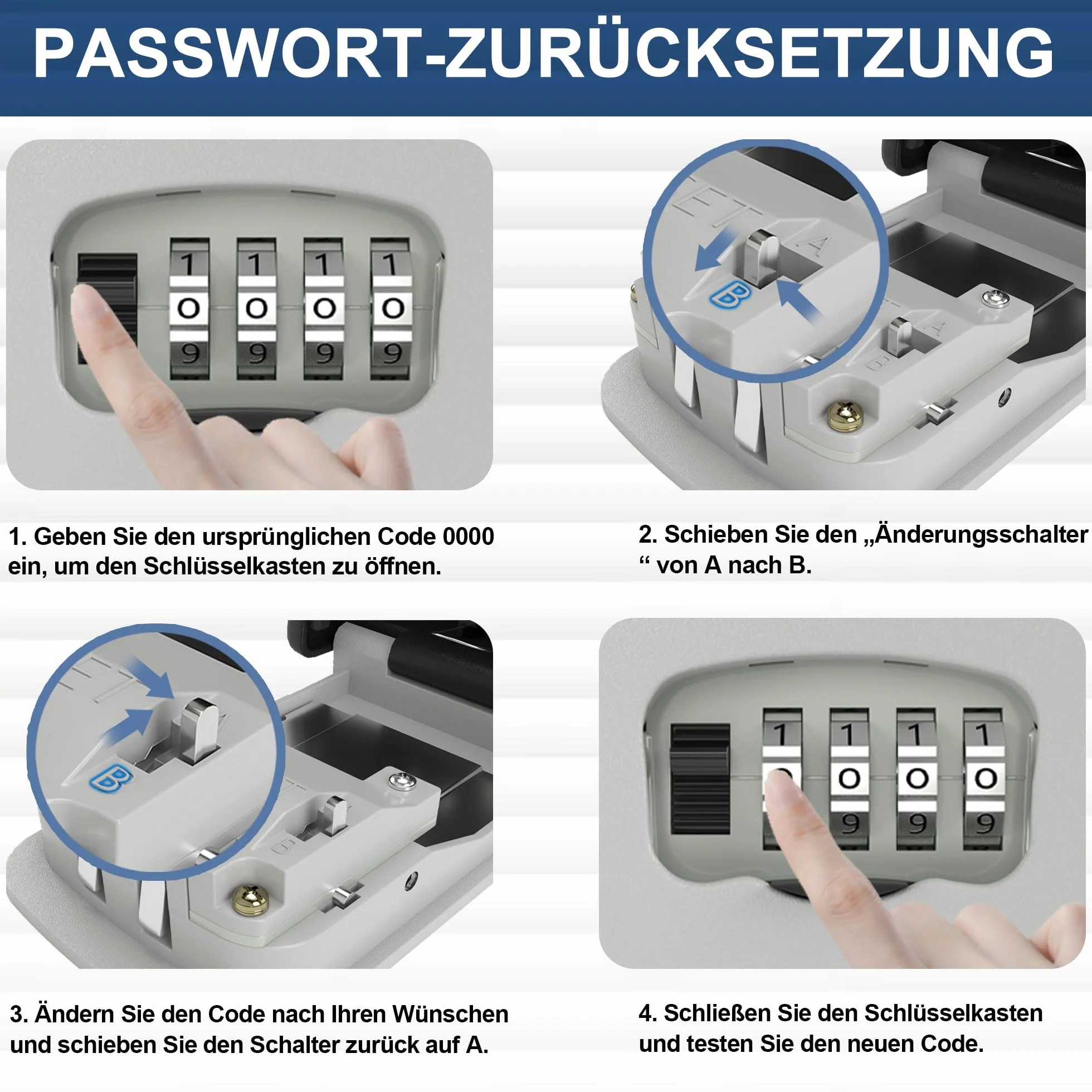 DiYGeek zewnętrzny sejf na klucze z kodem numerycznym montaż ścienny szary czarny