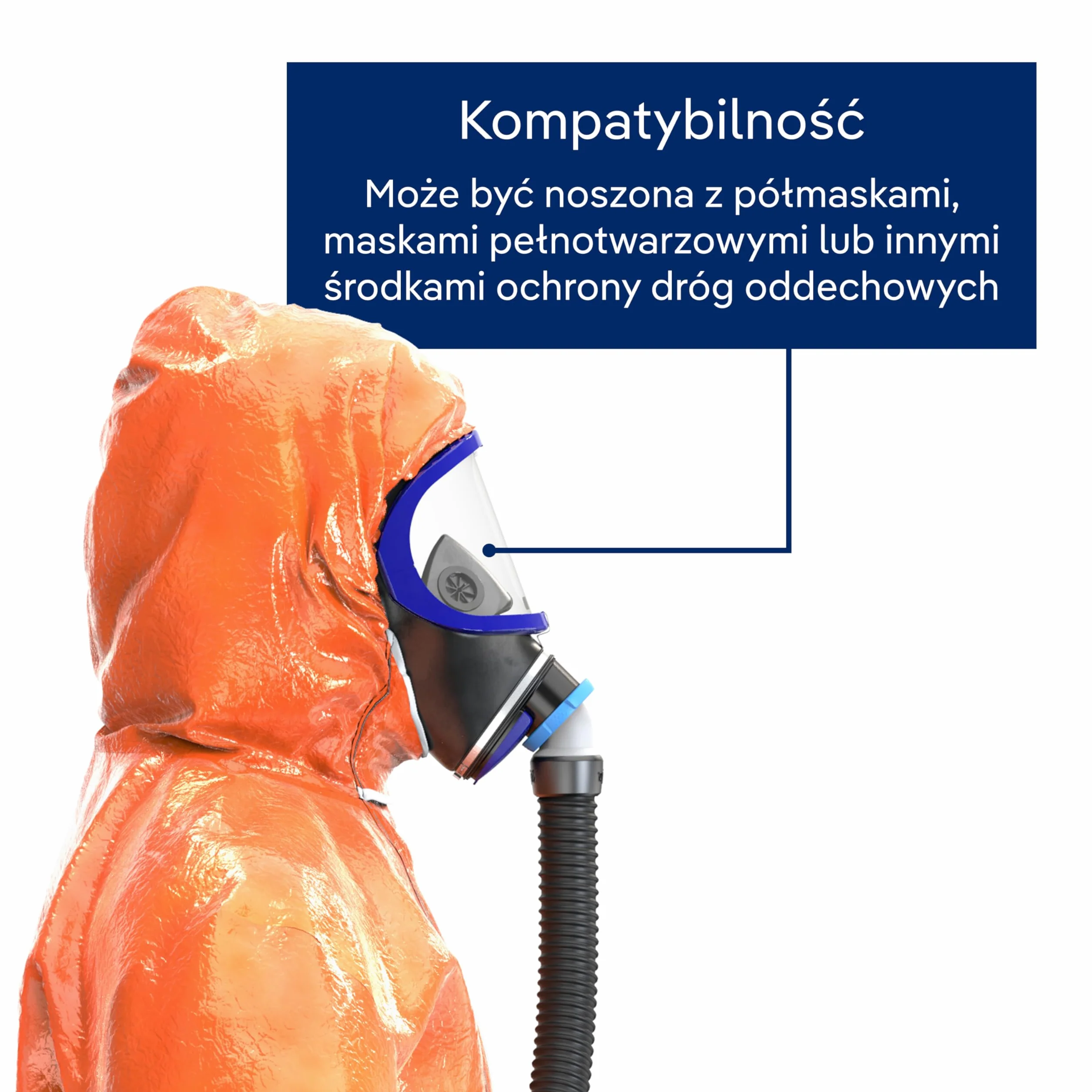 Dräger SPC 4400 CLF Kombinezon ochronny L pomarańczowy pył ciecze farba chemikalia