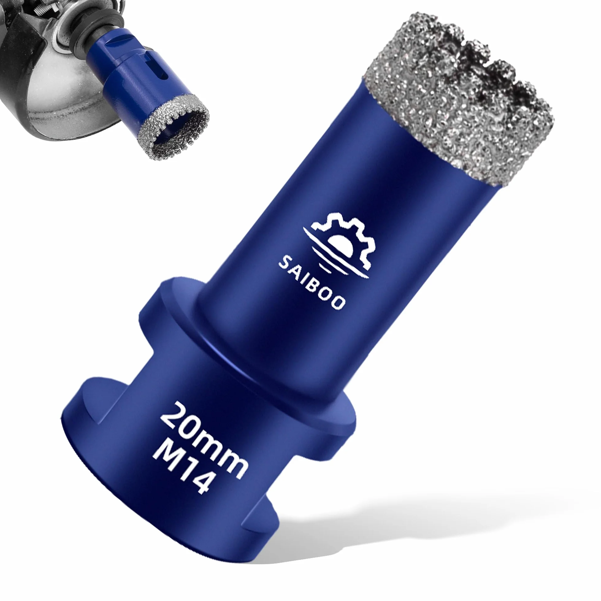 Diamentowe Wiertło Rdzeniowe 20mm Gwint M14 do Płytek Ceramiki Granitu Marmuru