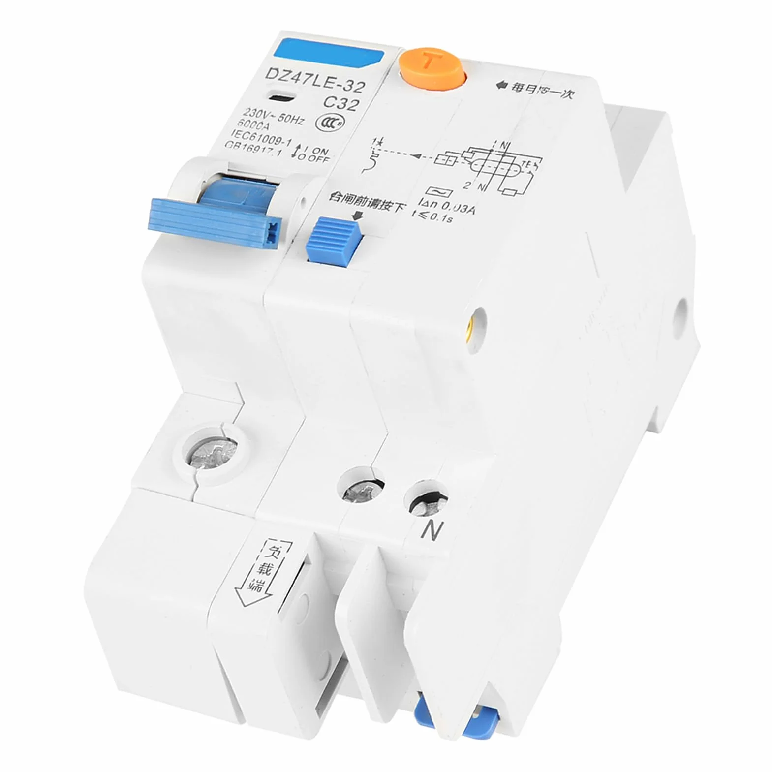 Wyłącznik różnicowoprądowy RCCB DZ47LE-32 1P+N C32 30mA 230V