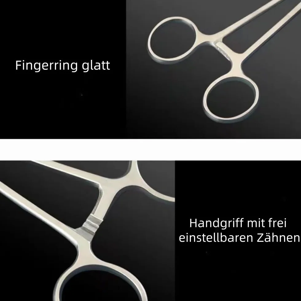 Zestaw szczypiec do piercingu ze stali nierdzewnej 12,5 cm 2 sztuki