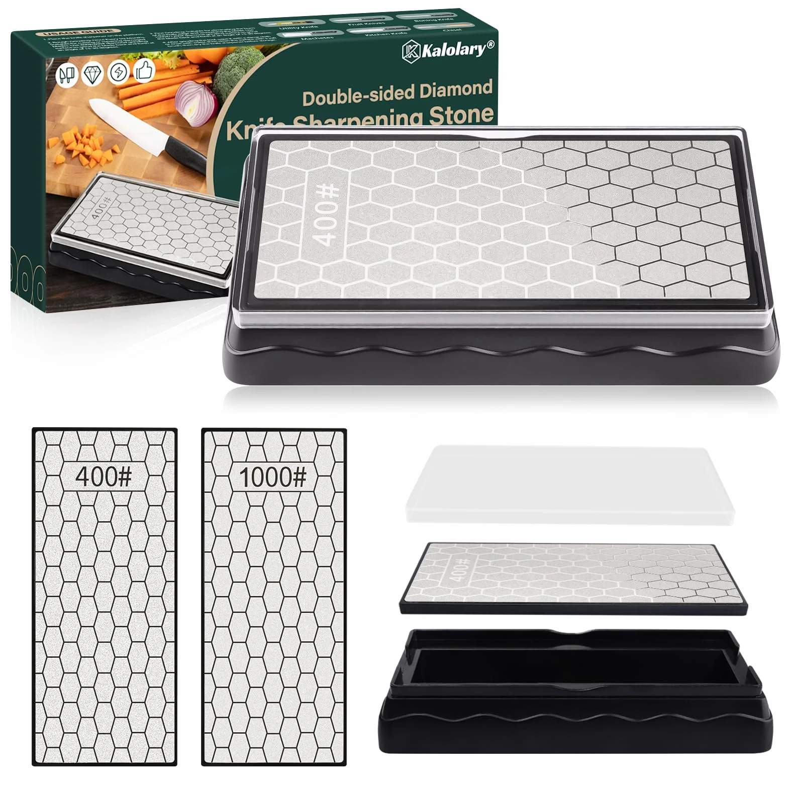 Diamentowa ostrzałka do noży dwustronna 400/1000 150x63 mm