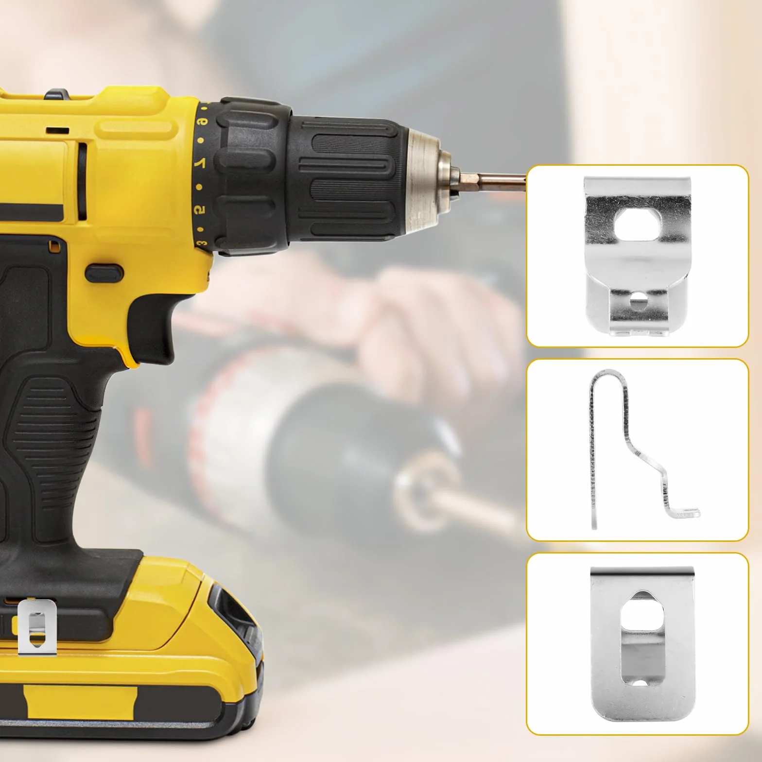 Dewalt Zaczepy do Paska Stal Nierdzewna 10 szt. Pasuje do 20V DCD985 DCD980
