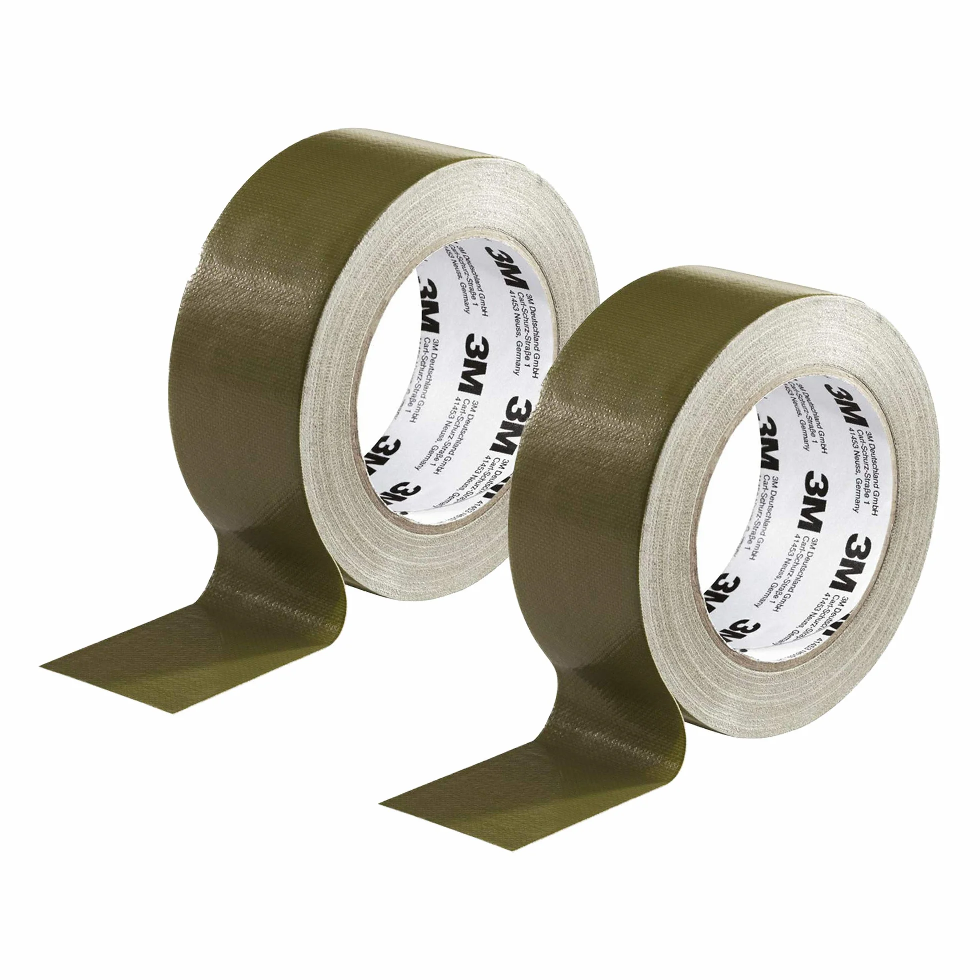 3M Outdoor Gewebe taśma klejąca (2 sztuki) taśma pancerna 48 mm x 20 m, zielona