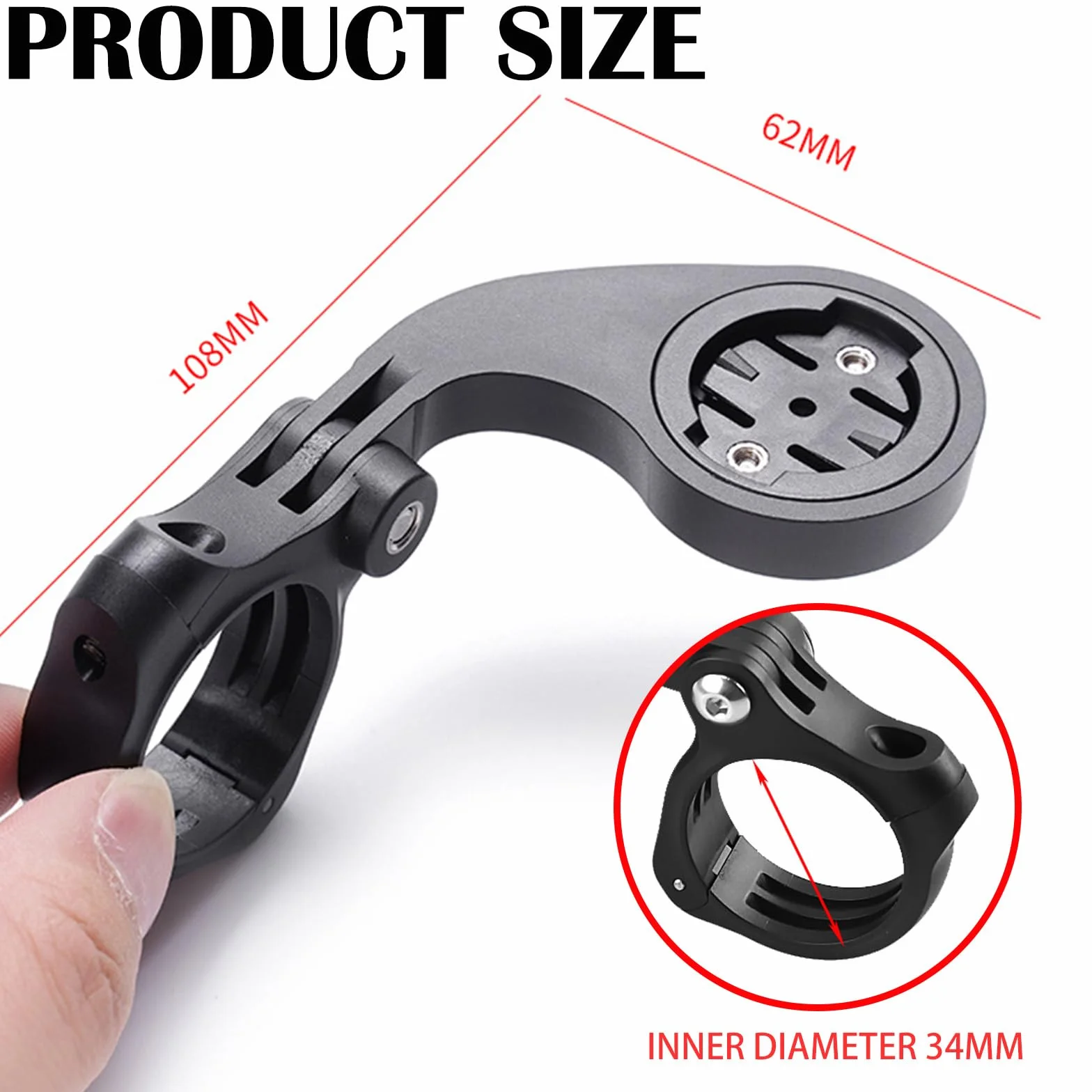 Uchwyt rowerowy, akcesoria rowerowe kompatybilne z Garmin Edge 530 520 500 130 830 1040 1030, uchwyt na komputer rowerowy GPS, regulowany uchwyt rowerowy, uchwyt Garmin Edge