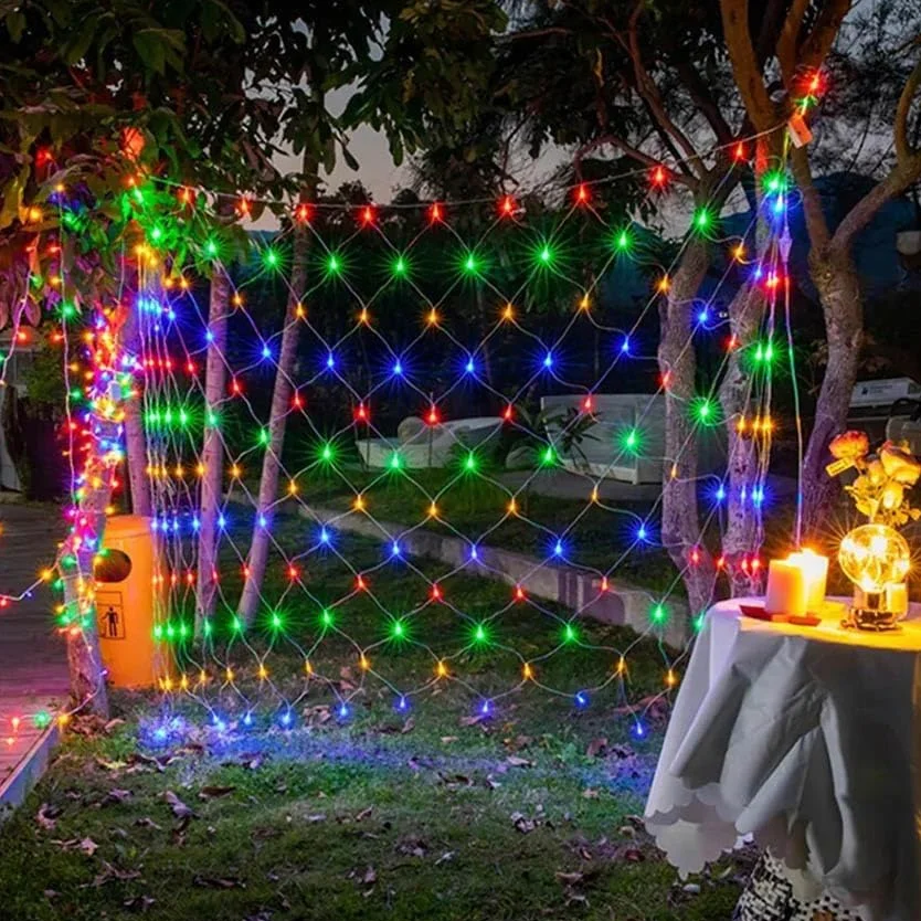Łańcuch świetlny LED 5m 50 diod IP44 8 trybów migania przezroczysty kabel