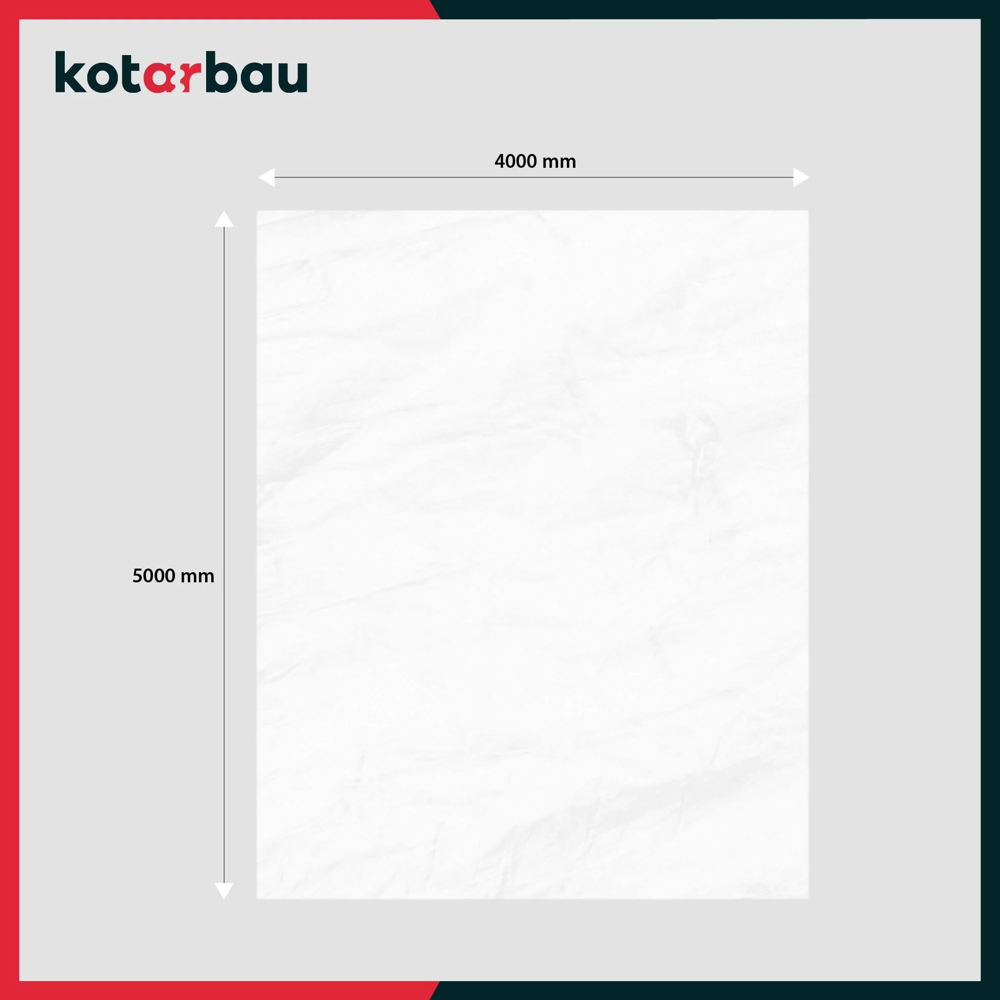 KOTARBAU® Folia Malarska 4 x 5 m Folia Ochronna Budowlana Przezroczysta