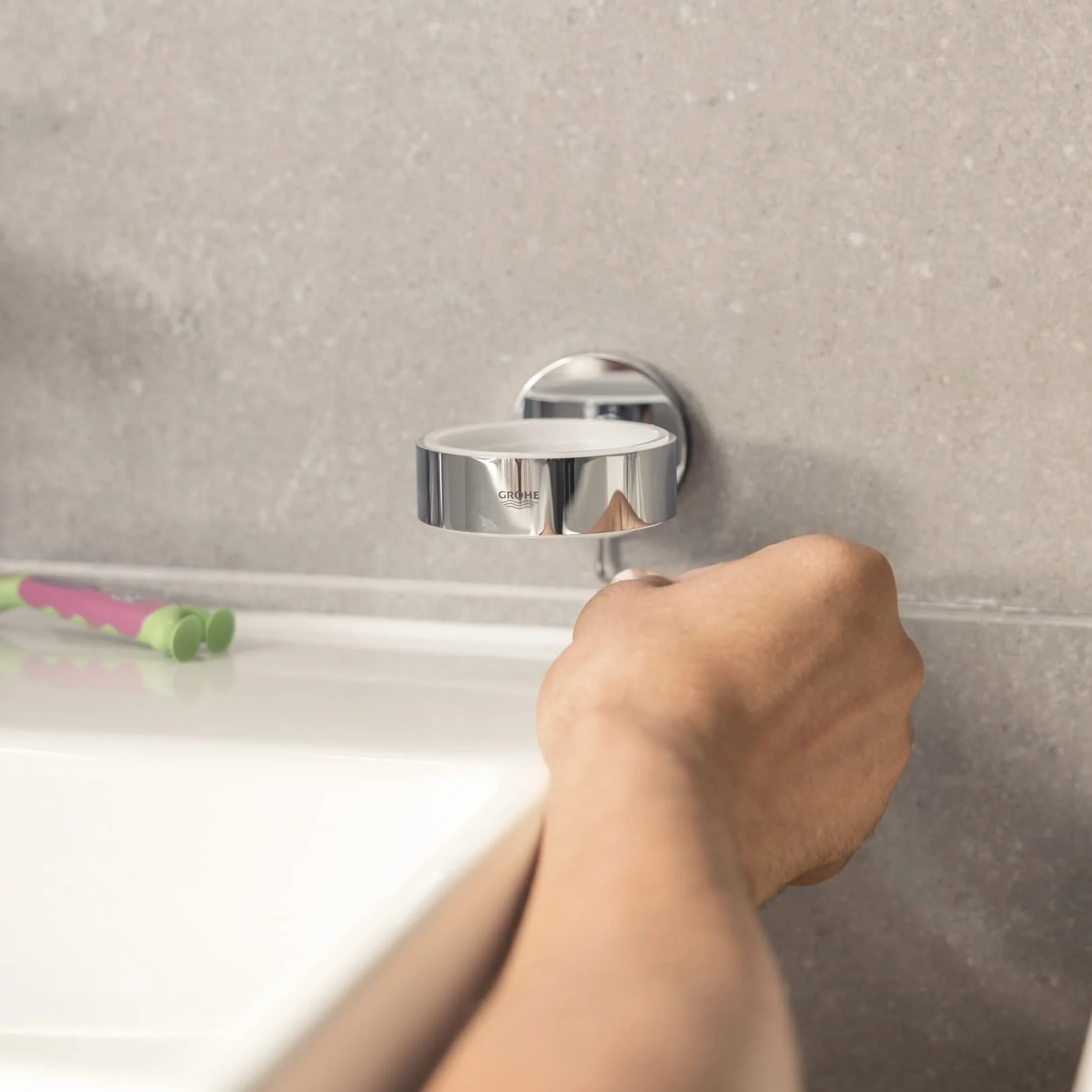 Grohe QuickFix klej QuickGlue A2, klej bez wiercenia, 2 punkty mocowania, nr ref. 41128000