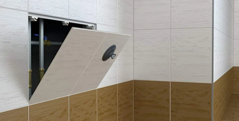 Magnetyczna klapa kontrolna do płytek 300 x 150 mm biała