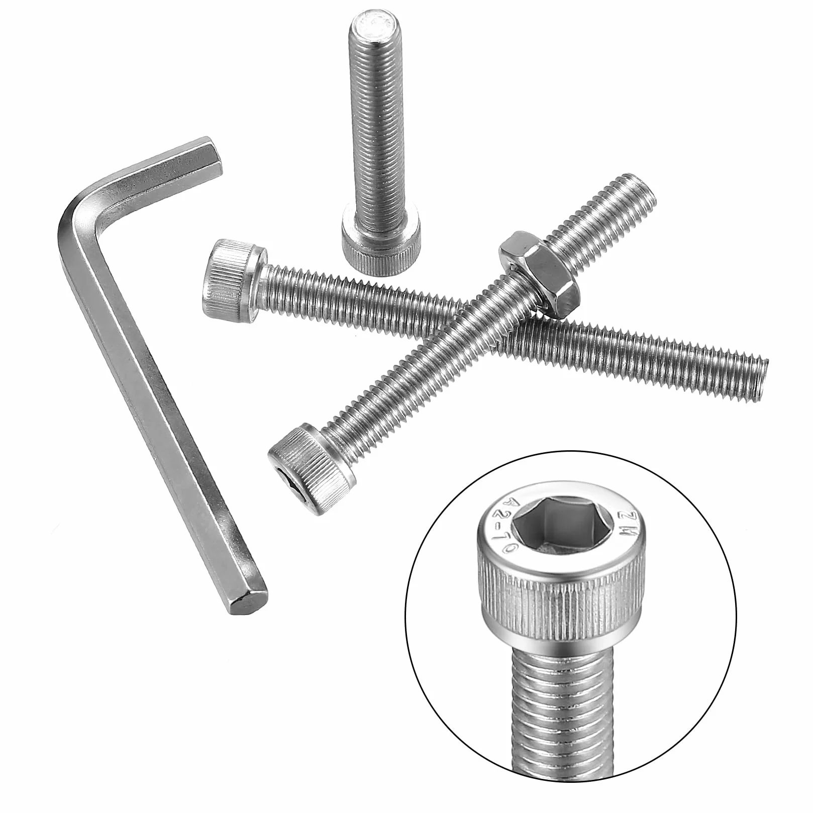 Śruby cylindryczne M10 x 60 mm pełny gwint zestaw 10 sztuk z nakrętkami