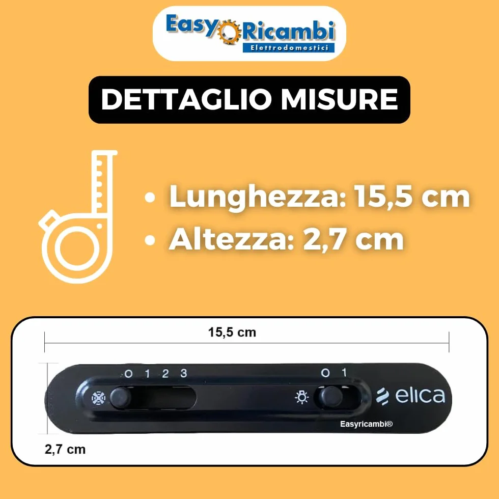 Easyricambi® Panel sterowania okapem Turboair Jetair SLV3 - Deska rozdzielcza włączniki światła i silnika
