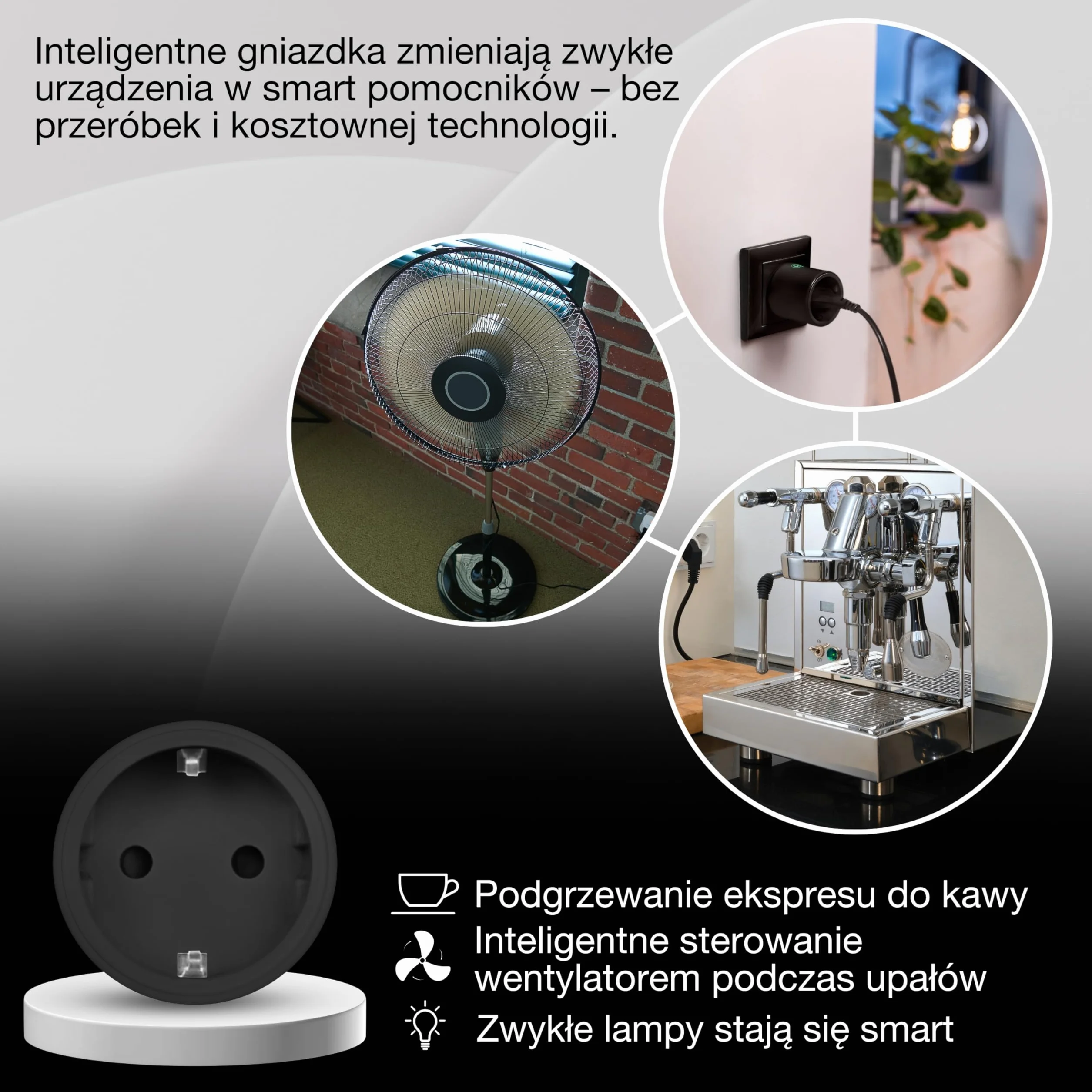 OSRAM SMART+ MATTER EU Gniazdo Czarny Inteligentne Gniazdo WiFi Smart Home