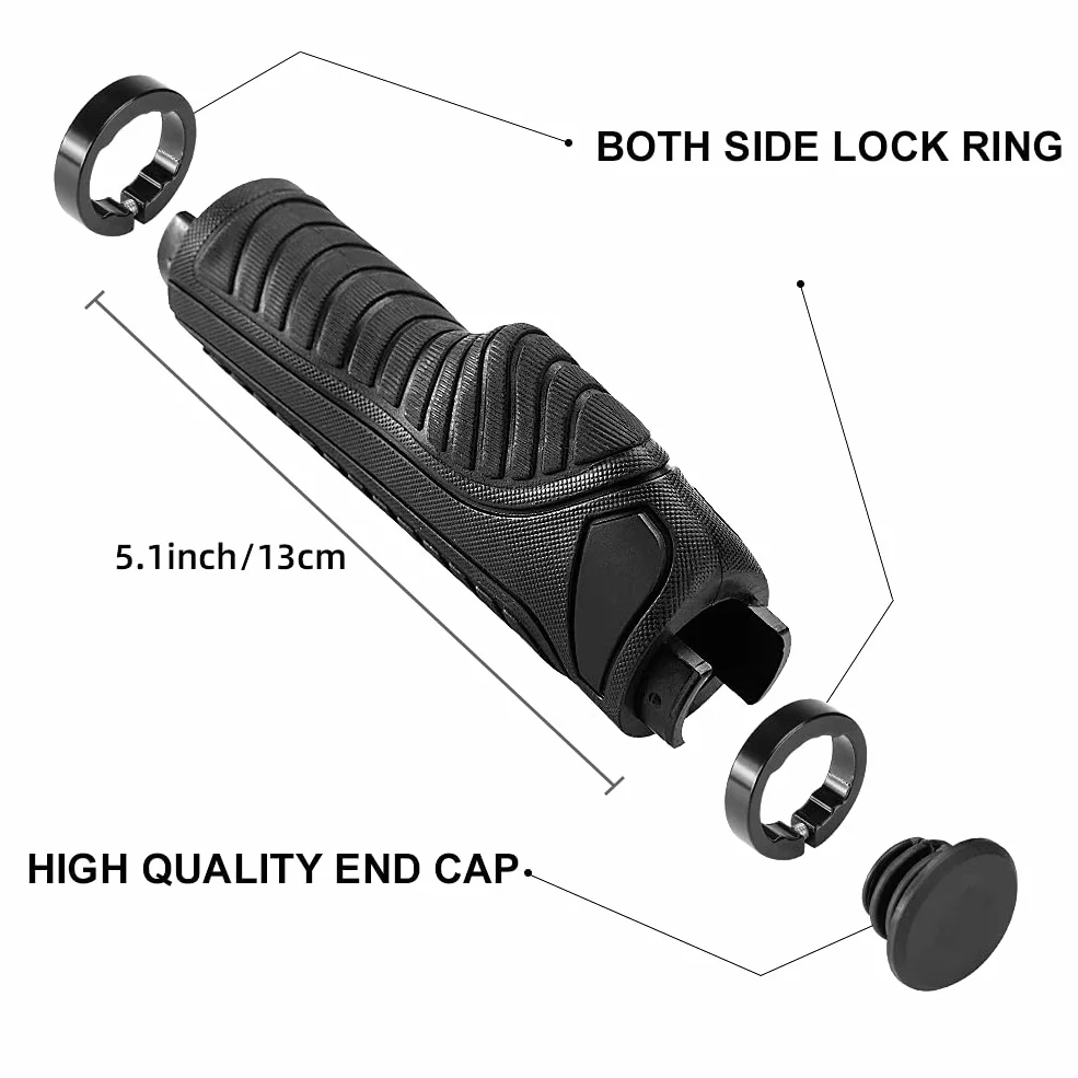 ROCKBROS Uchwyty Rowerowe, do Kierownic o Średnicy 22.2 mm, Ergonomiczny, Antypoślizgowe, Łatwy w Montażu, Uniwersalny, do MTB/Szosowego/Składanego Roweru