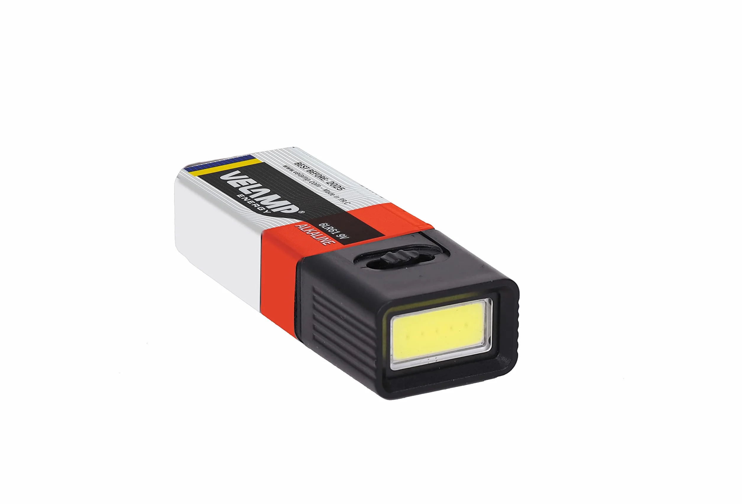 SNICKER Latarka LED COB 50 lumenów z baterią 9 V