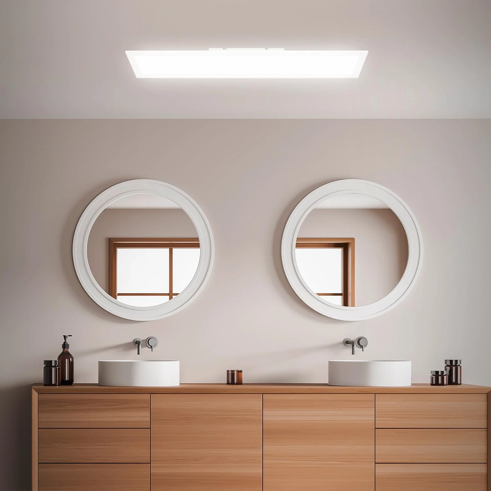 BRILONER Lampa sufitowa LED IP44 4000K biała