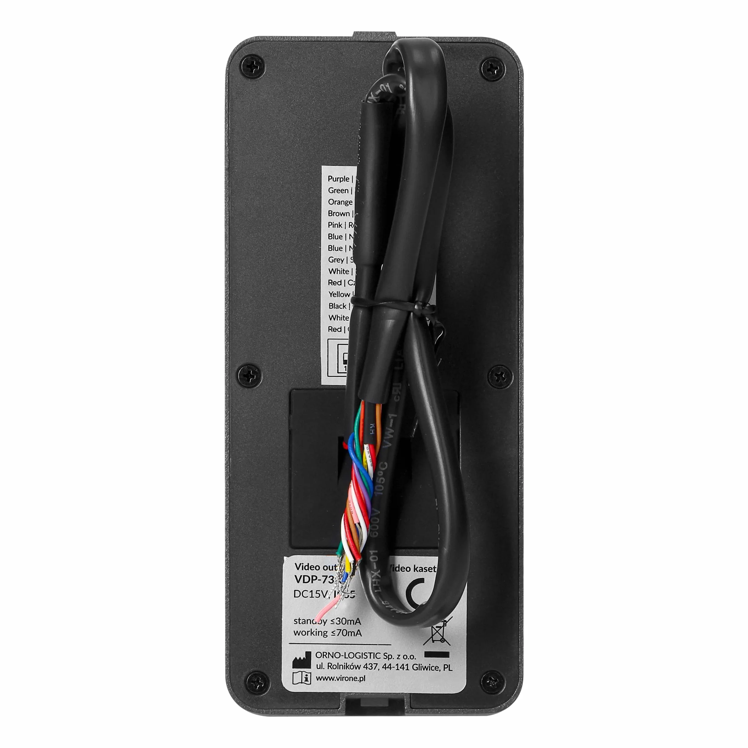 Wideodomofon WiFi Full HD 1080px Kamera Zewnętrzna IP65 RFID Klawiatura Kodowa Tuya Smart 7 Cali