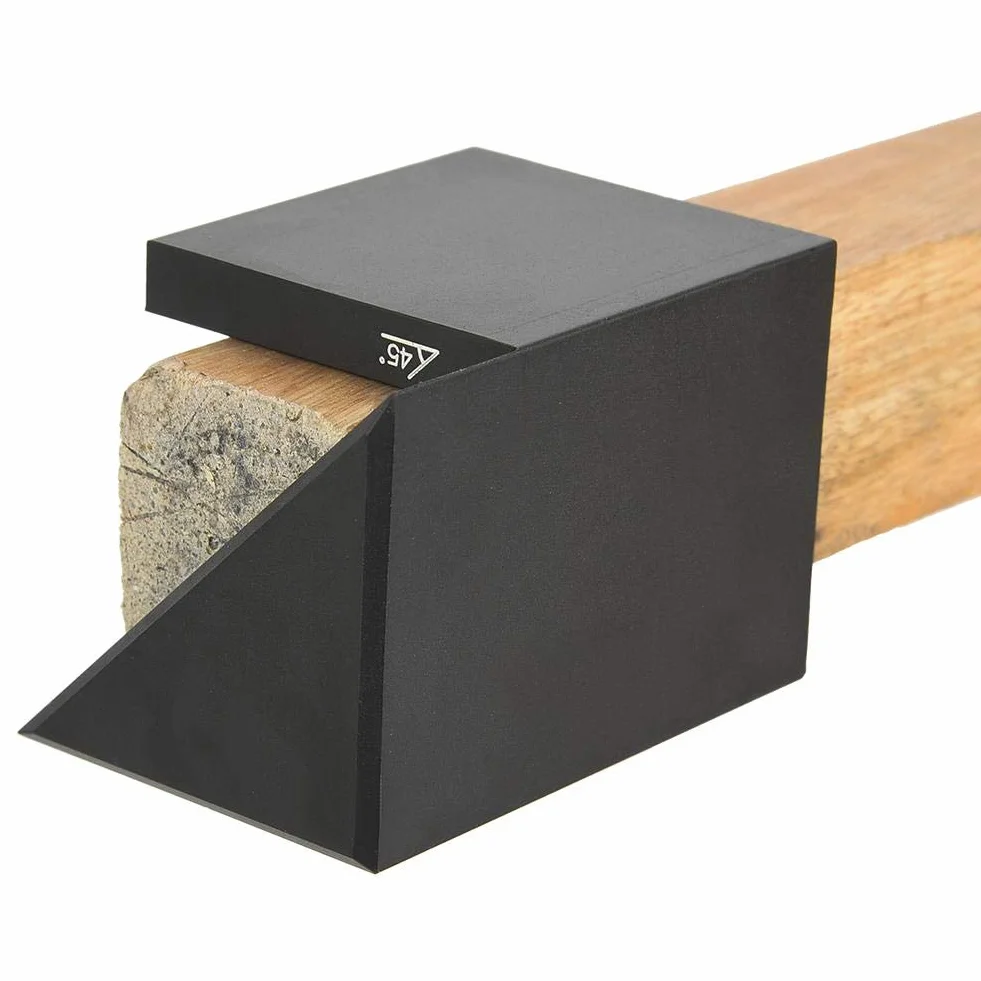 Zeichnungs-Reißnadel, schwarze Aluminiumlegierung 45-Grad-Winkel-Mittellinie für Holzbearbeitung