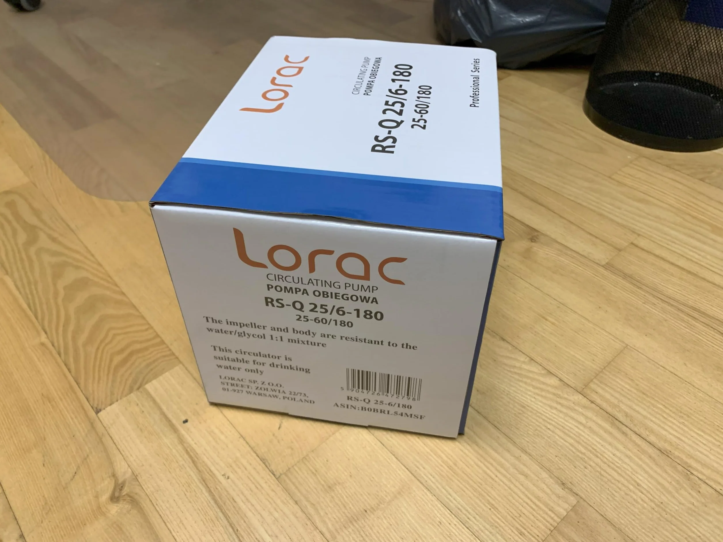 LORAC Pompa Obiegowa RS-Q 25-6/180 25-60/180 Cyrkulacyjna Grzewcza 1" 46-93 W 6 m 120°C 3,6 m³/h