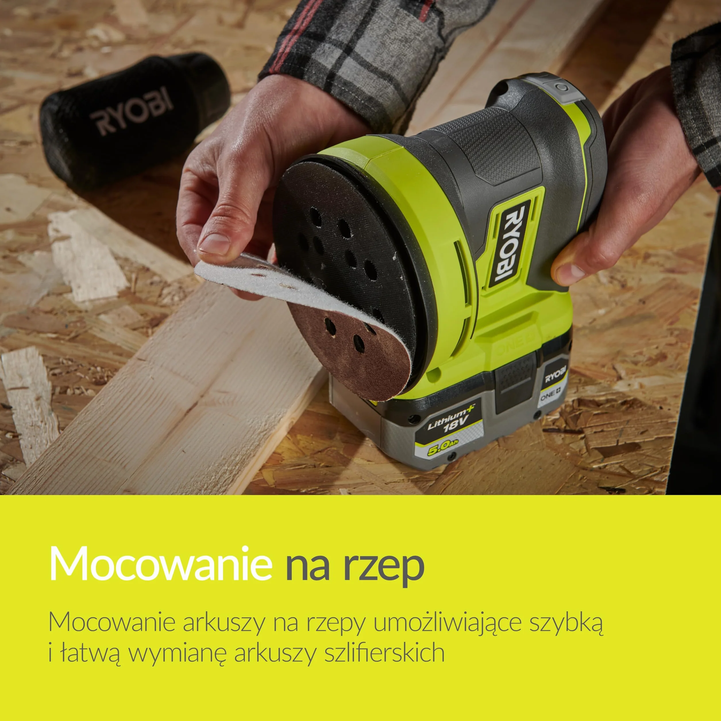 Ryobi Szlifierka Mimośrodowa 18V RROS18-0