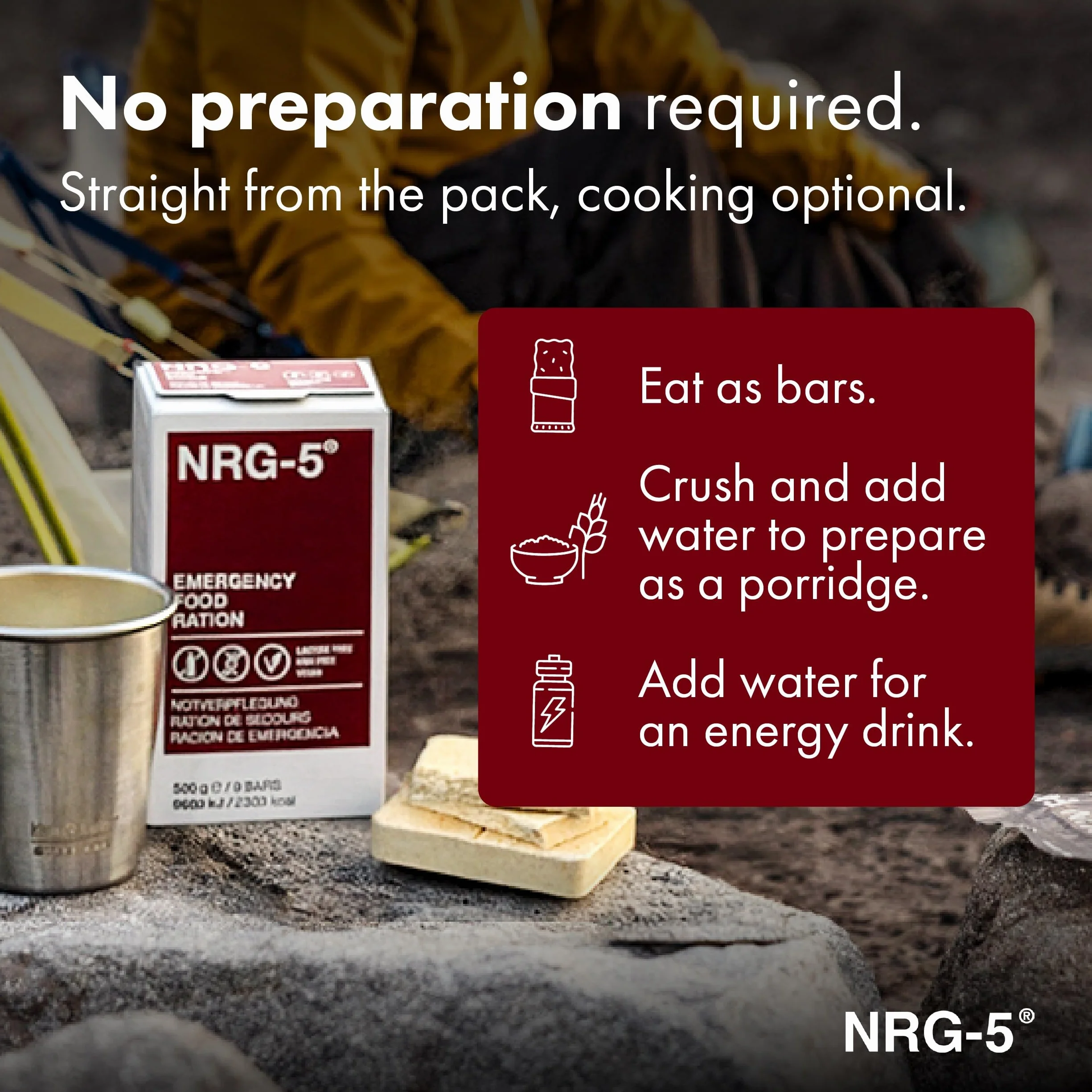 Katadyn NRG-5 Emergency Food Ration, tan