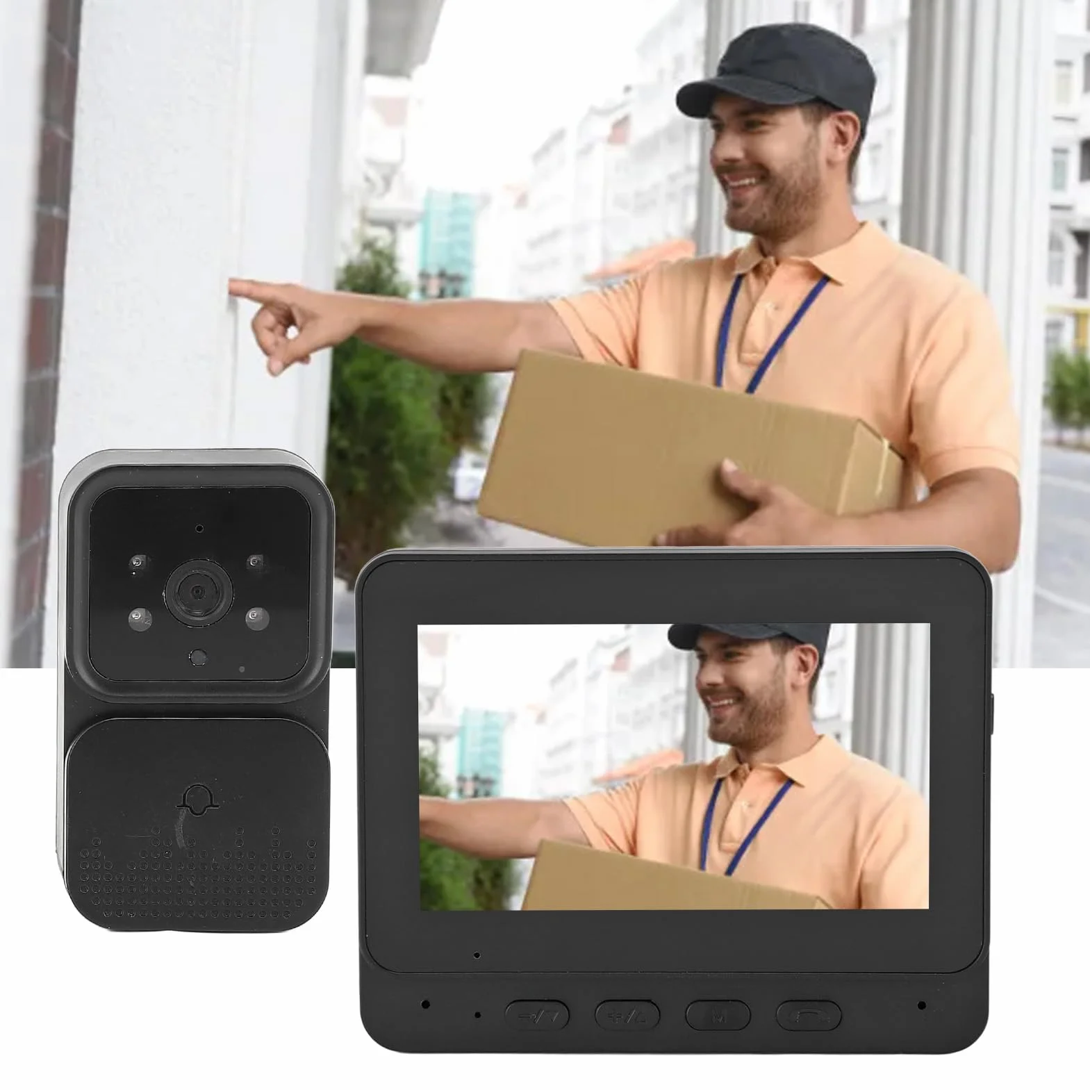 Bezprzewodowy wideodomofon WiFi Vsion z kamerą 1080P, dwukierunkowy domofon do mieszkań