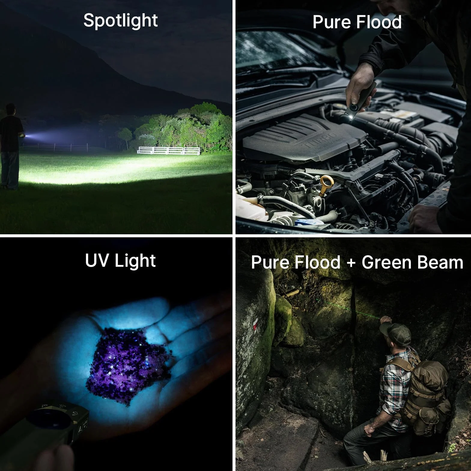 OLIGHT ArkPro Ultra Latarka UV Zielone Światło 1700 lumenów USB-C Wodoodporna IPX7 Zielony