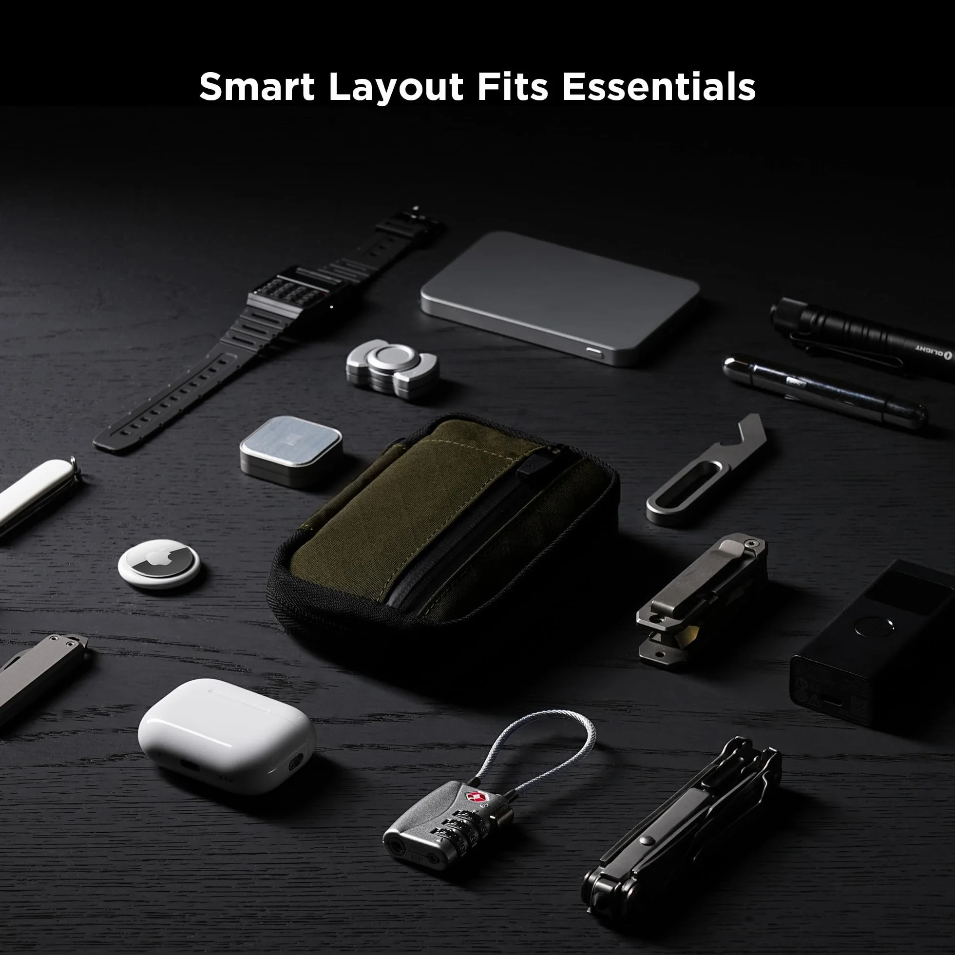 ALPAKA HUB Pouch Pro EDC Organizer – mała torba na narzędzia na elektronikę, kable z zamkiem YKK, odporna na warunki atmosferyczne