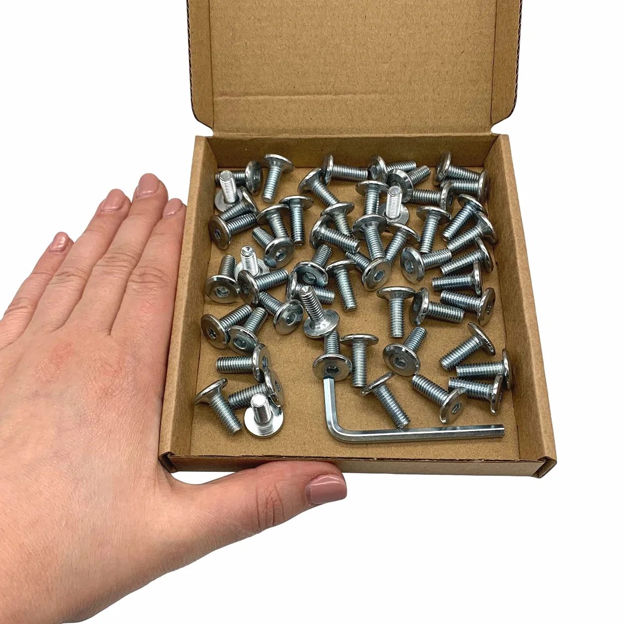 Śruby łączące ze stali ocynkowanej M6 x 16 mm, śruby sześciokątne imbusowe