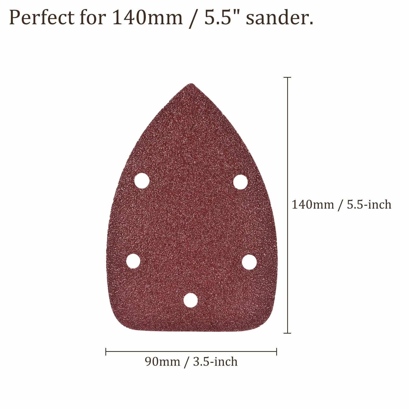 Papier ścierny trójkątna mysz szlifierka ziarno 40 3,5 cala x 5,5 cala 5 szt.