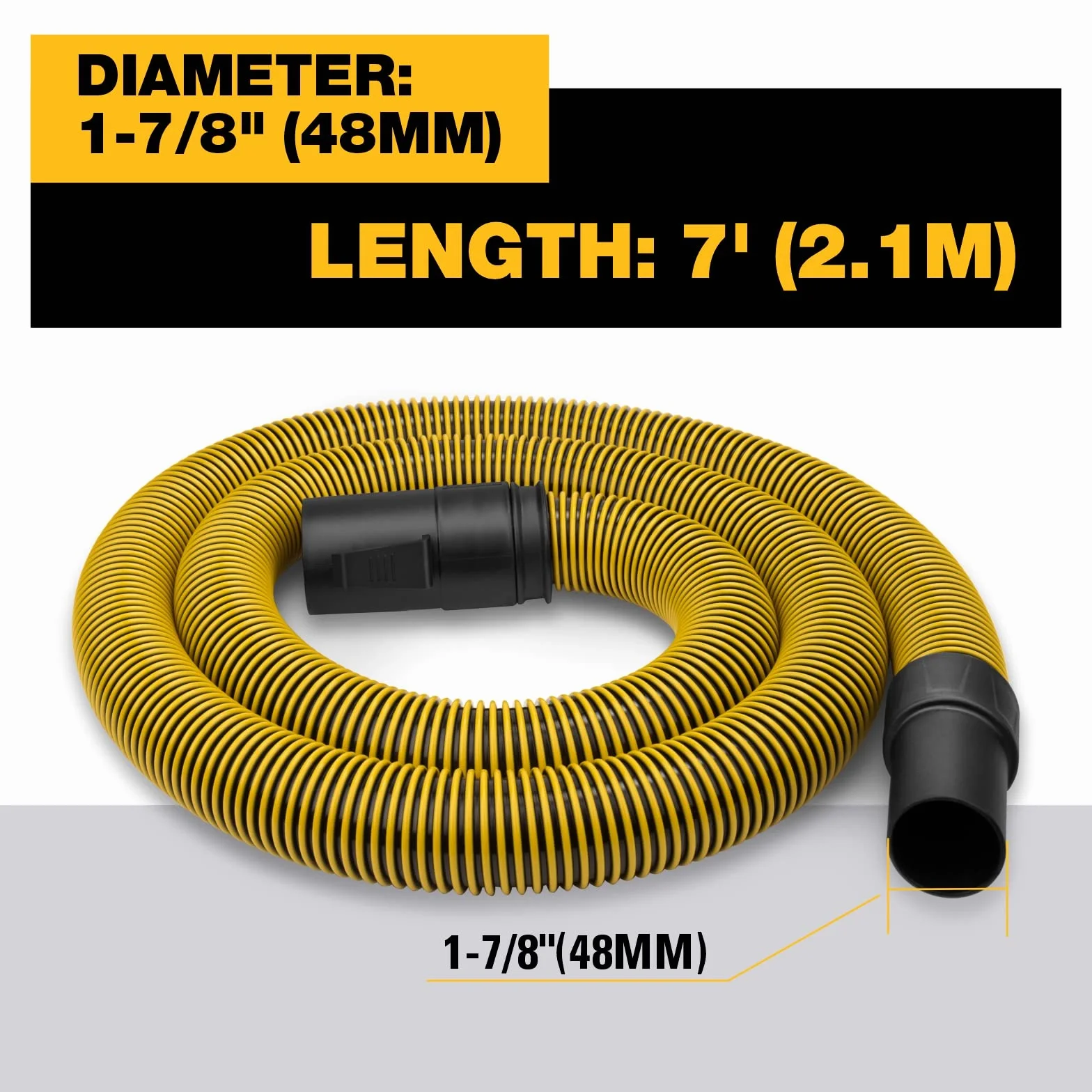 DEWALT DXVA19-2500 wąż 1-7/8" (48 mm) 7' (2,1 m)