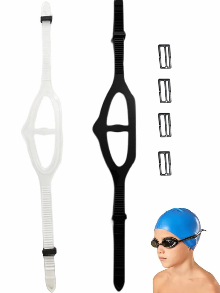 Faderr 2 szt. silikonowy pasek do maski do nurkowania, wymienny uniwersalny pasek do maski, gogle pływackie, okulary, silikonowy pasek, opaska na głowę, akcesoria do nurkowania, pływania, snorkelingu