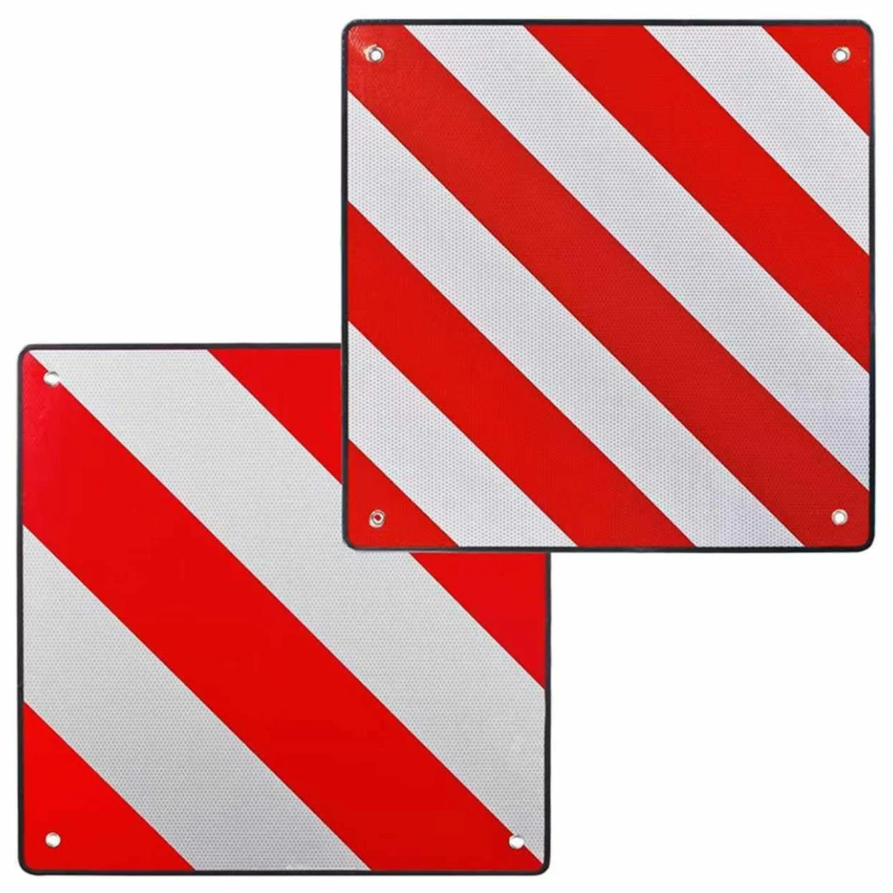 Aluminiowa Tablica Ostrzegawcza 50x50 cm Odblaskowa Czerwono-Biała Do Włoch Hiszpanii