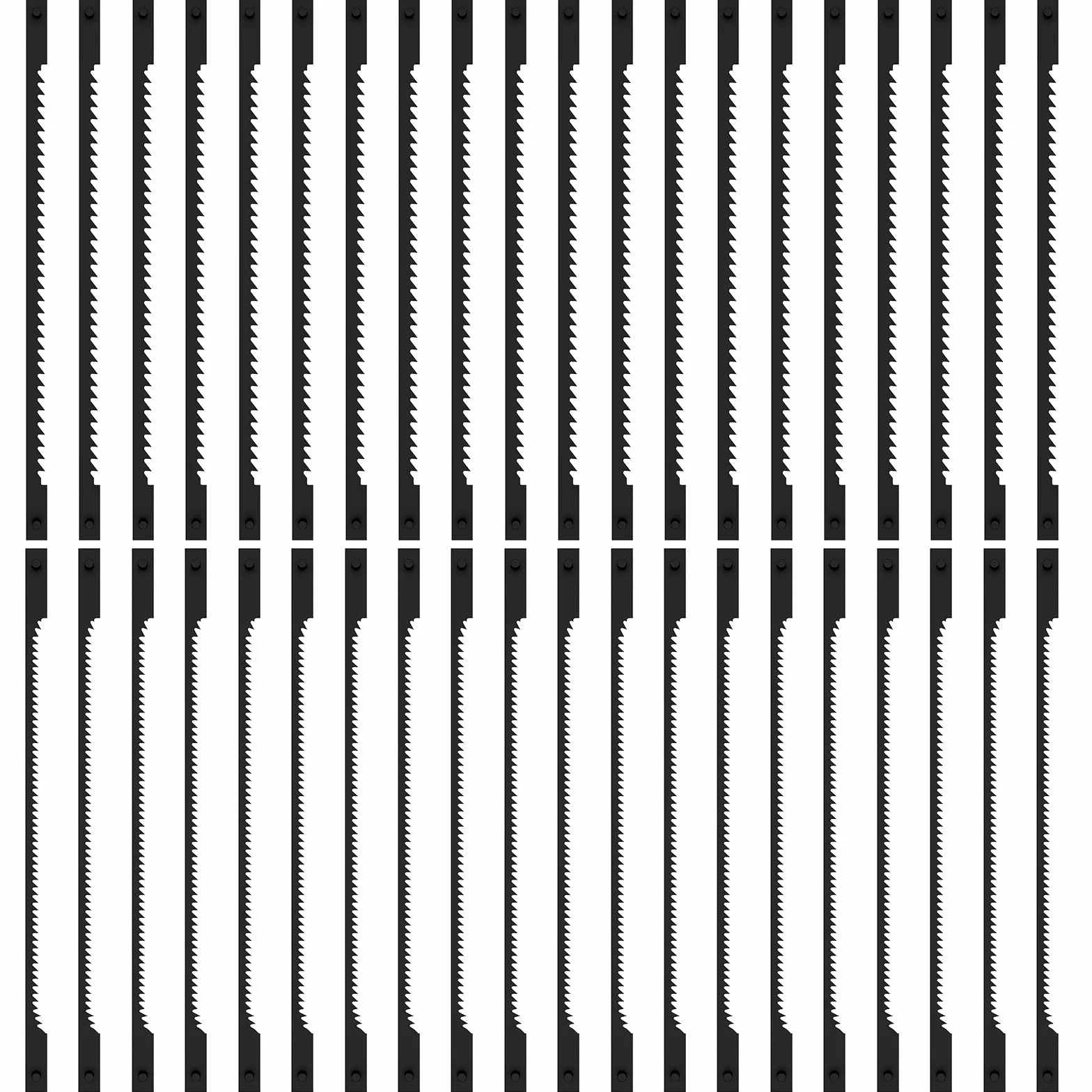 Brzeszczoty do wyrzynarki 76,2 mm stal węglowa 15/24 zęby zestaw 40 sztuk