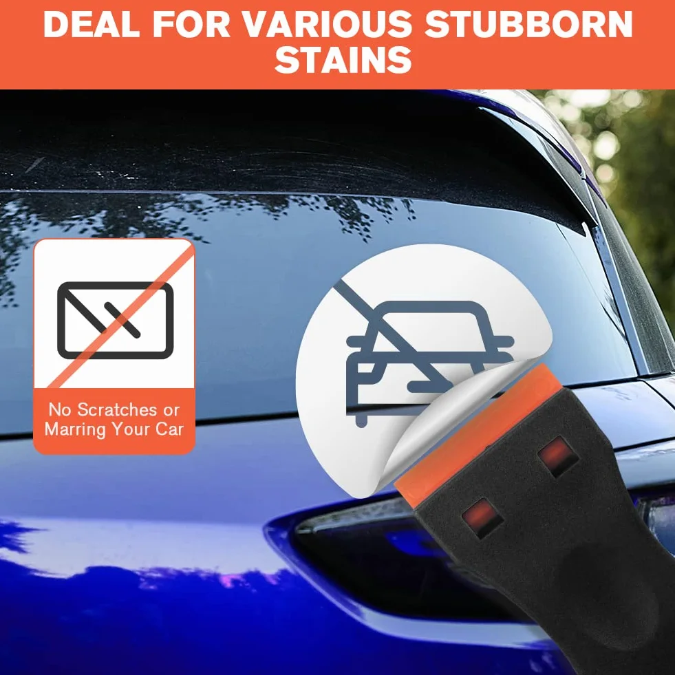 Ainiv Plastic Scraper, Skrobak z 20 wymiennymi ostrzami, Wielofunkcyjny skrobak czyszczący do usuwania naklejek, etykiet, farby, kleju - czarny