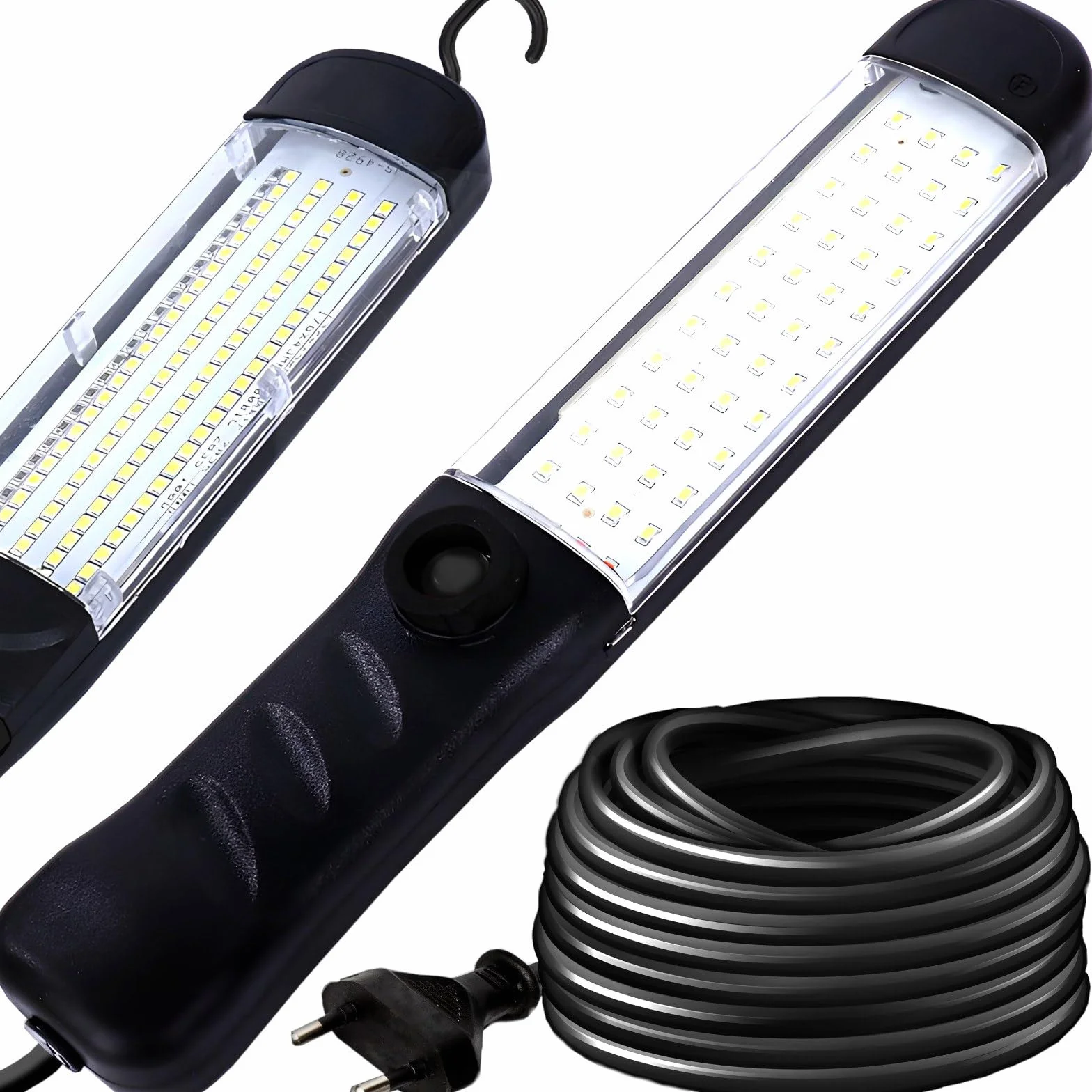 Retoo lampa robocza 1200 lumenów, ręczna, warsztatowa, inspekcyjna, budowlana, źródło światła 8 m kabel sieciowy, przełącznik wtyczka UE