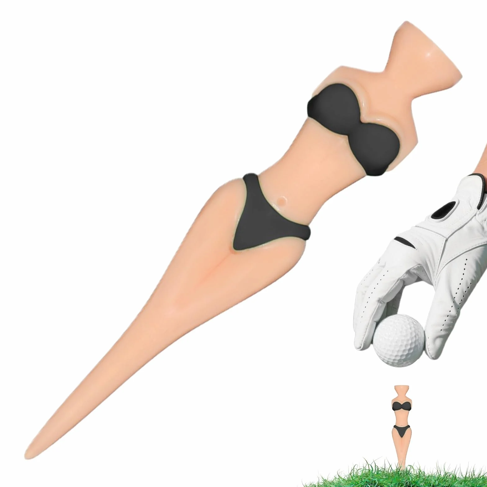 Zabawne Kołki Golfowe Dla Mężczyzn, Bezpiłkowe Kołki Treningowe Do Ćwiczeń, Przenośny Sprzęt Sportowy dla Mężczyzn i Kobiet Początkujących Golfistów na Driving Range i Pole Treningowe
