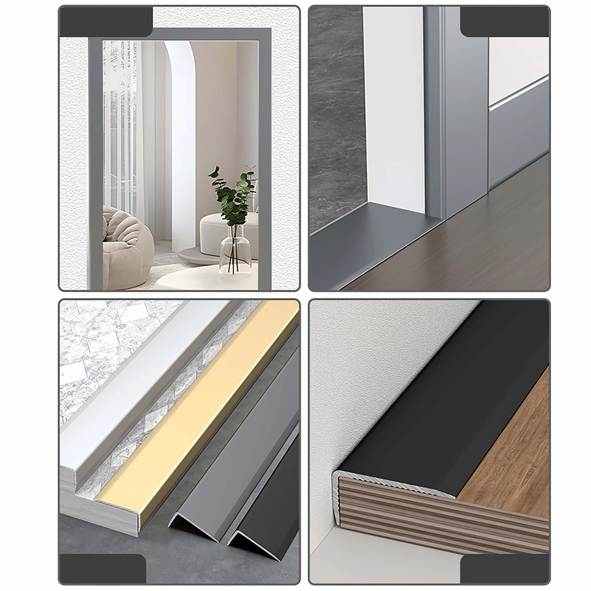 Aluminiowa listwa progowa 90 cm srebrna metalowa