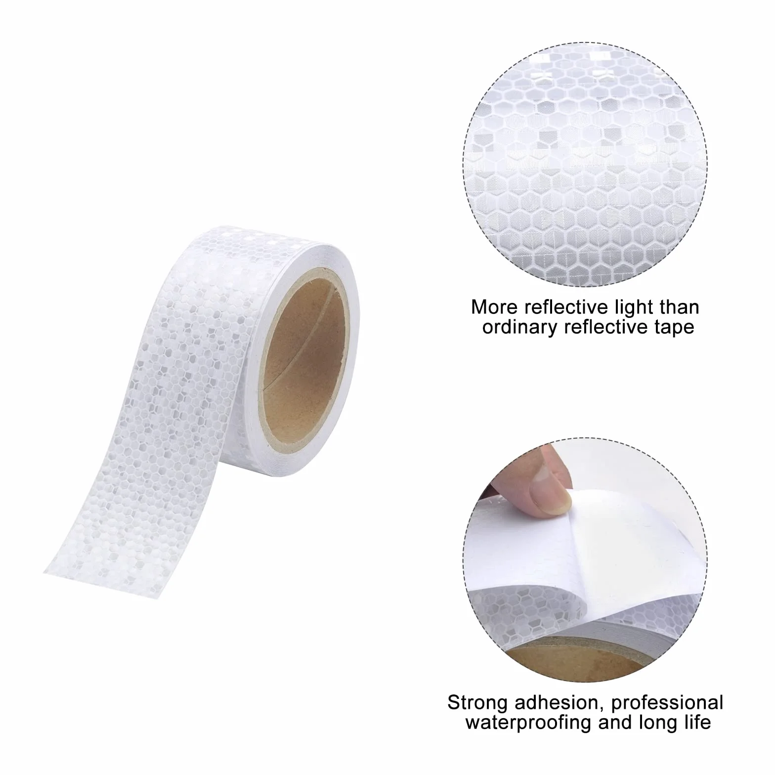 Odblaskowa taśma klejąca 10 m x 5 cm samoprzylepna taśma odblaskowa o wysokiej intensywności, białe odblaski, naklejka wodoszczelna, odblaskowa naklejka na rower, pojazdy, samochody