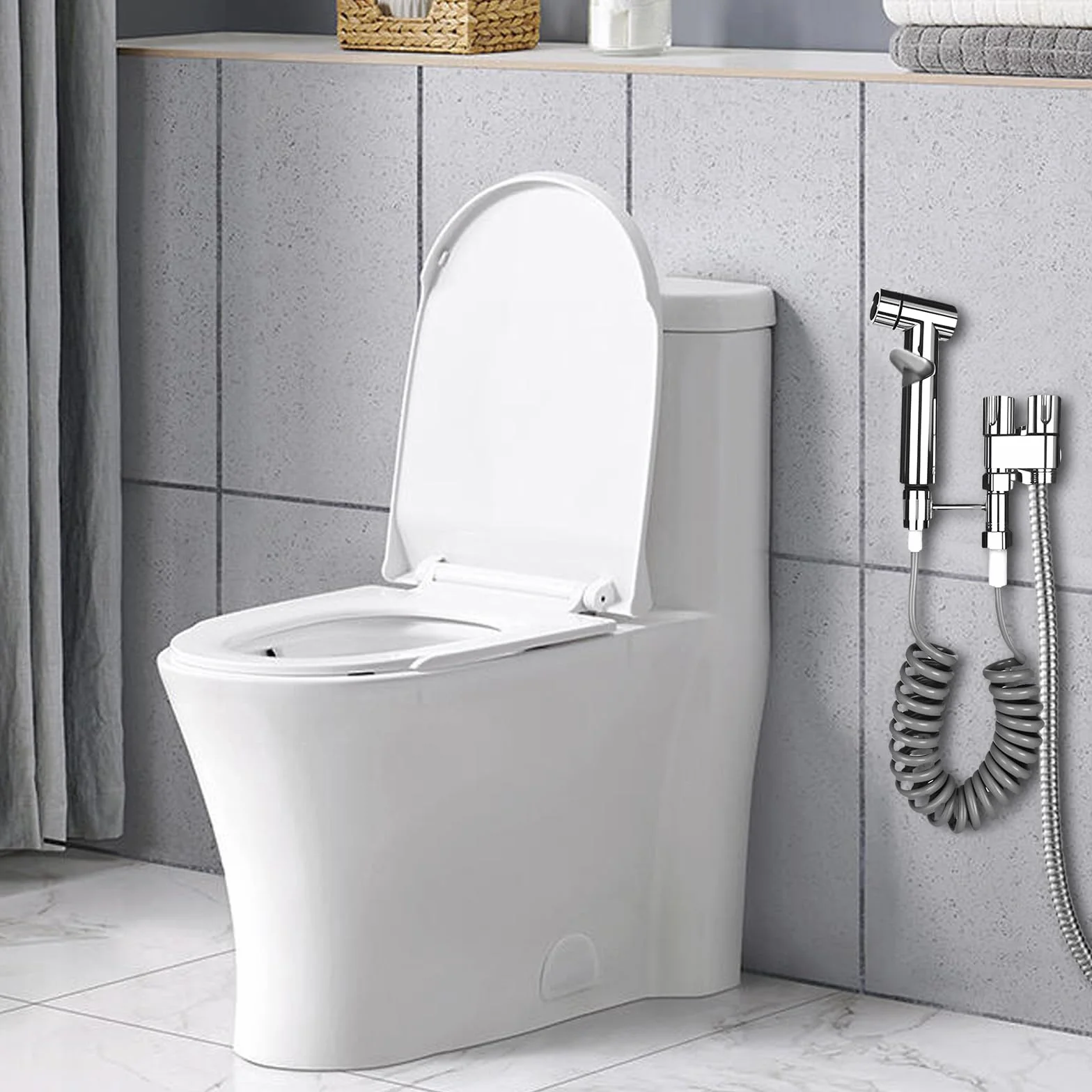 Bidet zestaw natryskowy ze stali nierdzewnej z podwójnym zaworem sterującym 1 w 2 wyjściach