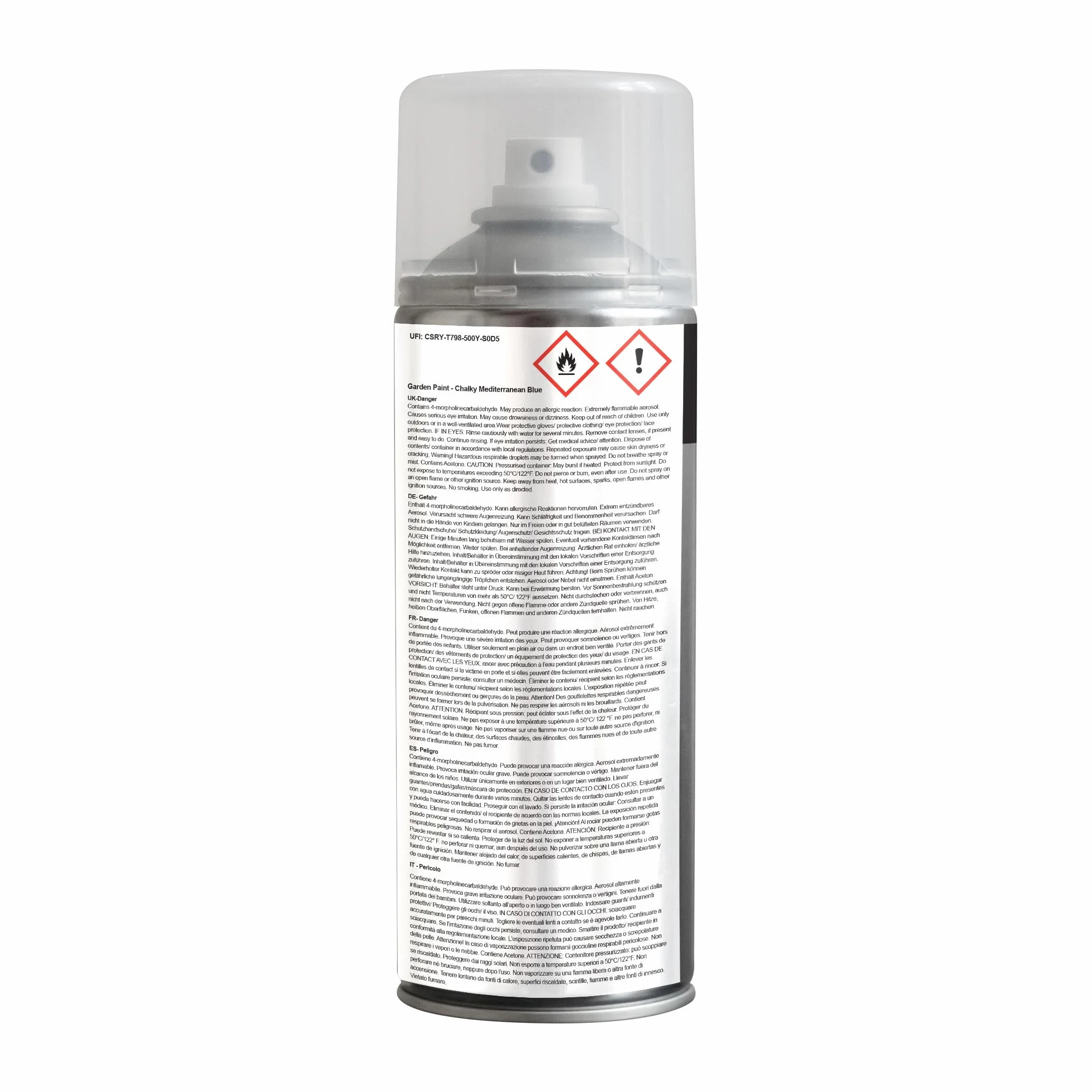 JENOLITE Farba w sprayu ogrodowym CHALKY MEDITERRANEAN BLUE 400 ml kredowa farba wielopowierzchniowa