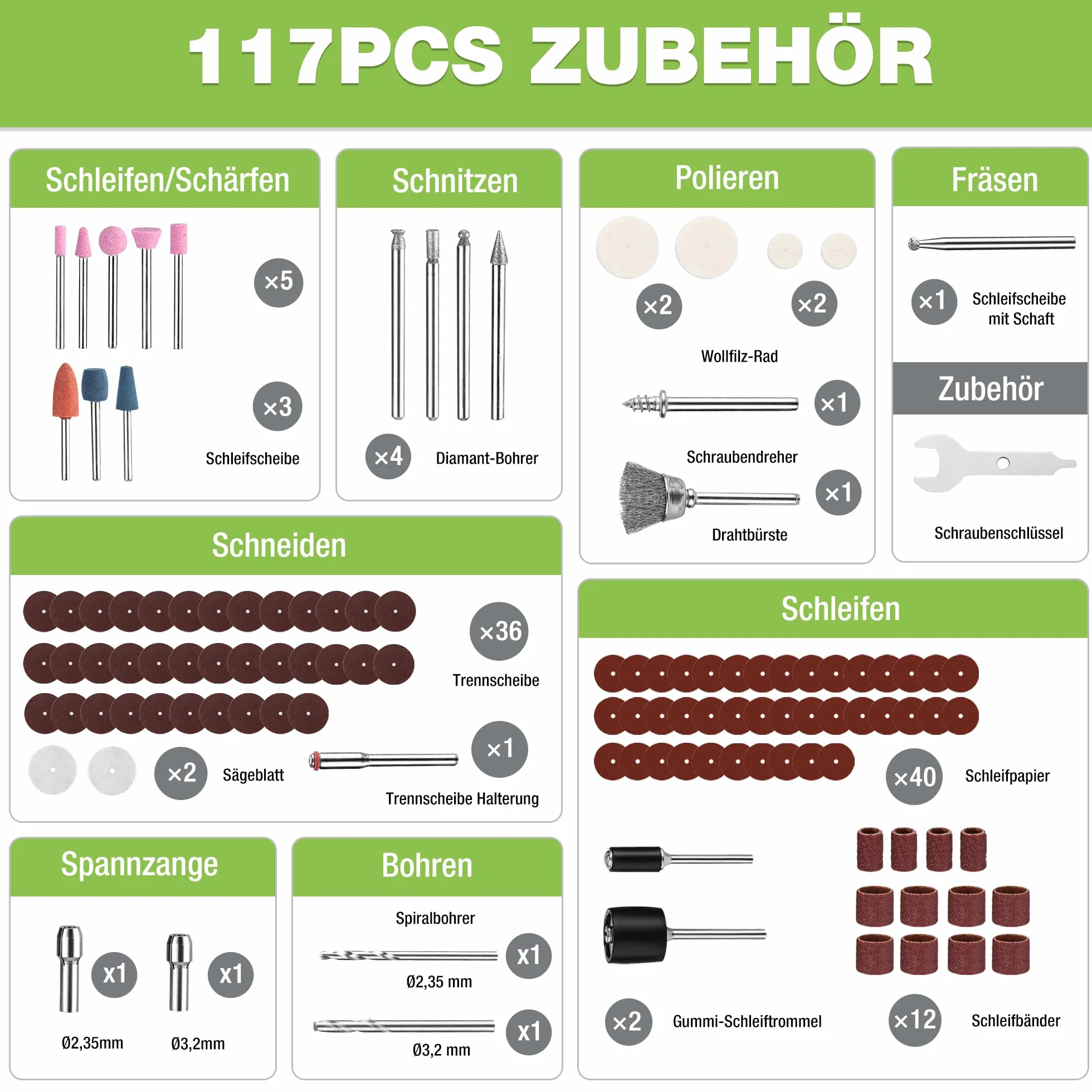 WORKPRO Zestaw szlifierek elektrycznych 7,2 V