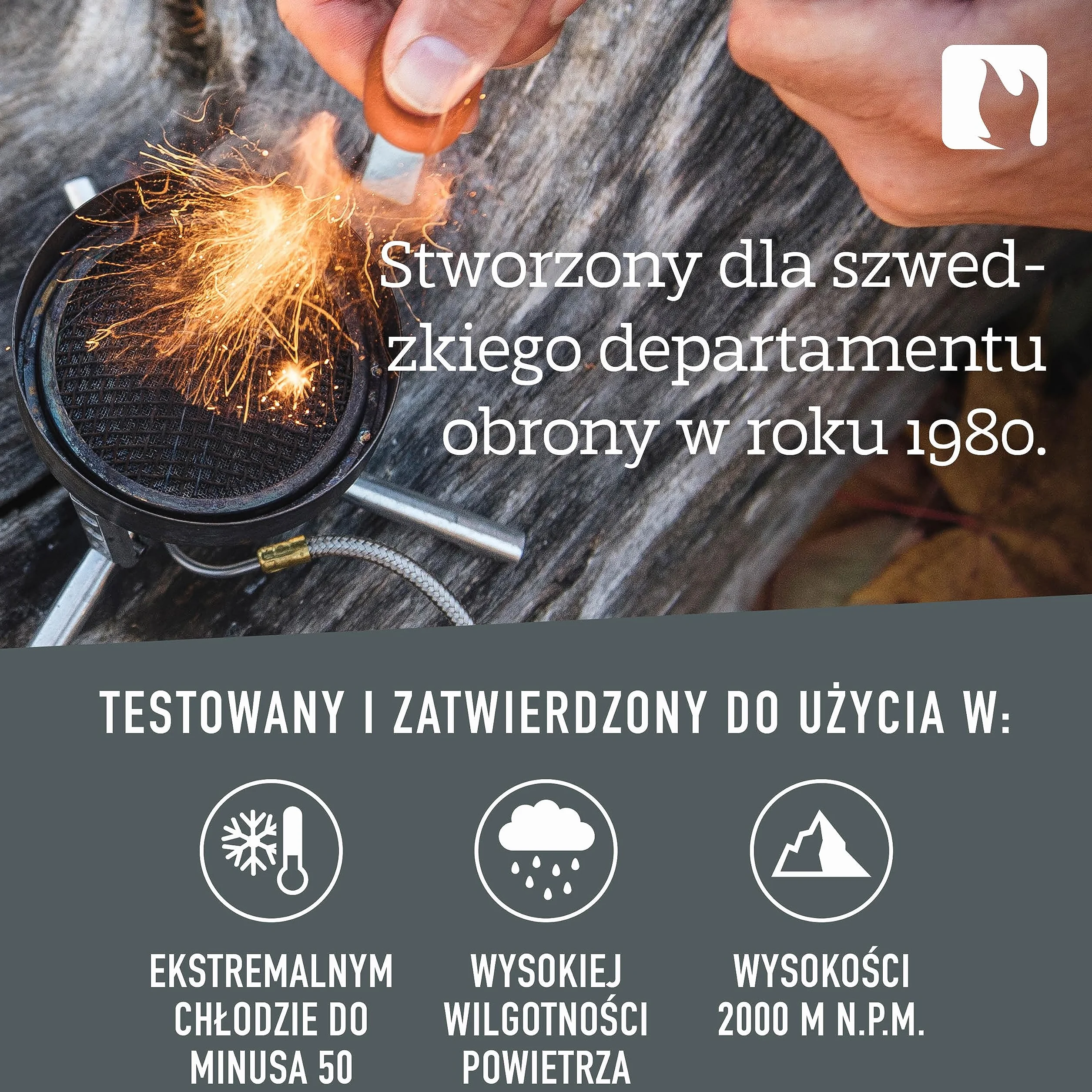 Light My Fire Krzesiwo Magnezowe do Rozpalania Ognia SCOUT, Zestaw Survivalowy Stal Fire Steel – Zestaw do Rozpalania Ognia z Krzemienia i Stali Magnezowej 2w1 – Krzesiwo Wojskowe 3000 Rozpaleń