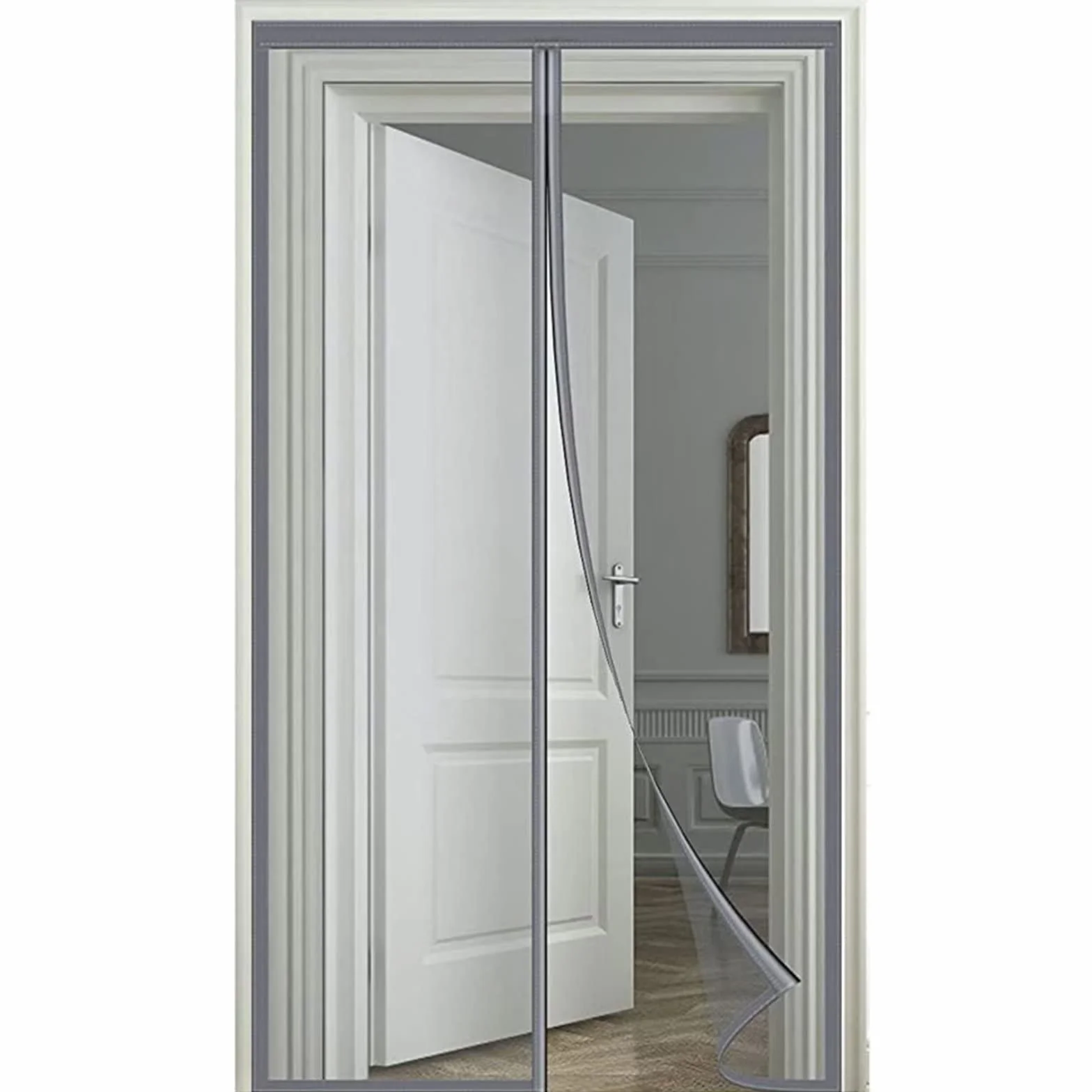 Moskitiera magnetyczna 70 x 230 cm do drzwi balkonowych, szary