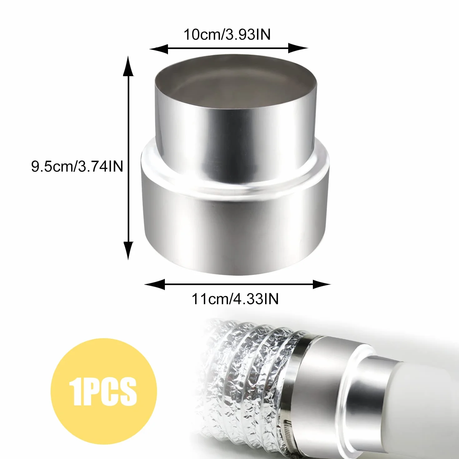Redukcja segmentowa Ofenrohr 110 mm na 100 mm komin ze stali nierdzewnej